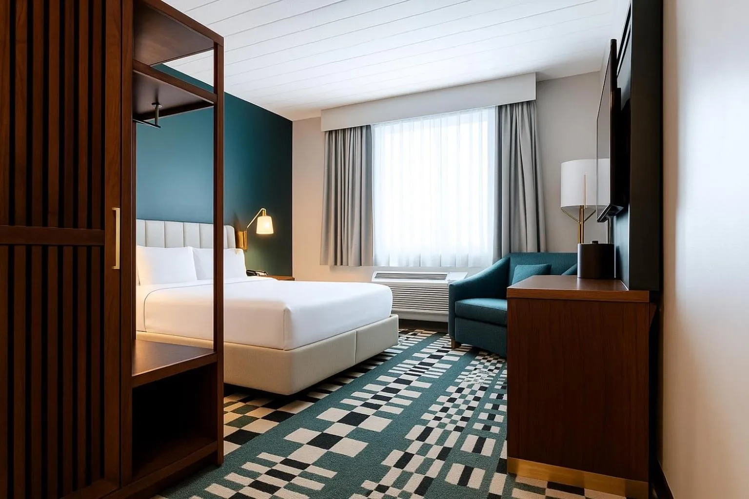 Bedroom, Bed in The Wylie Inn and Conference Center at Endicott College