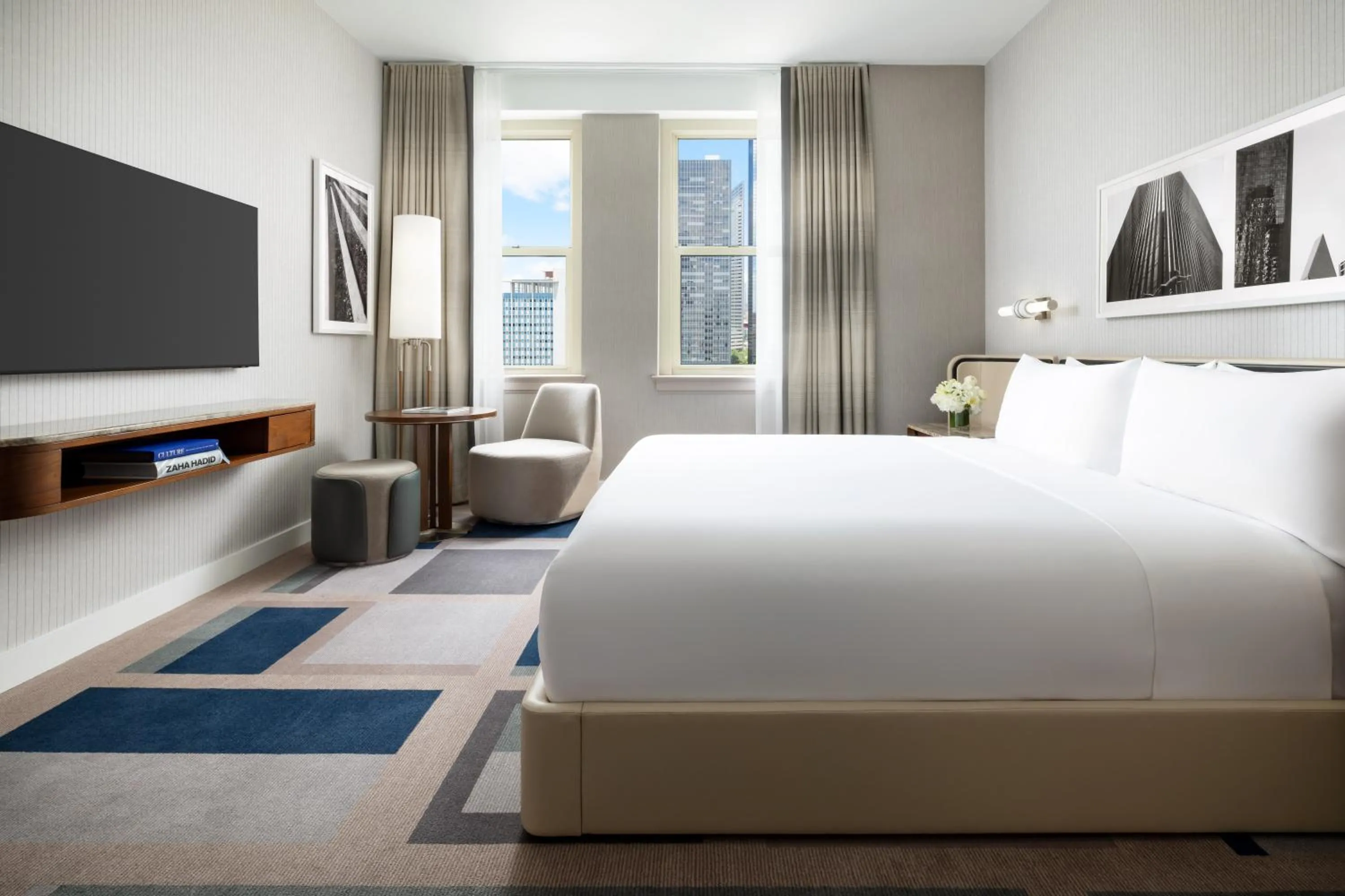Bed in The Joule Dallas