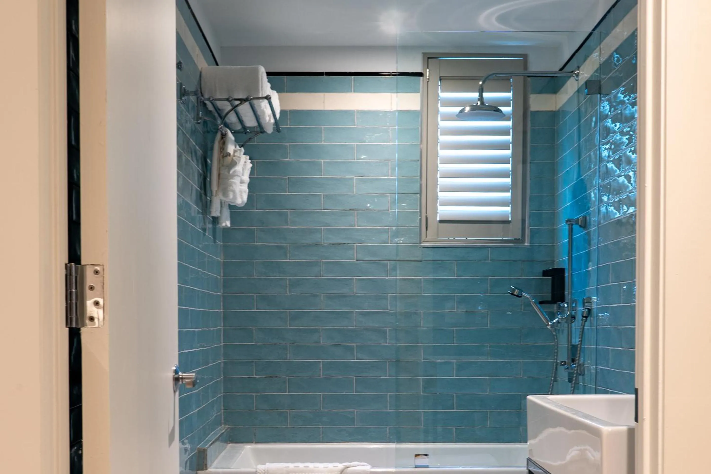 Shower in Nassau Suite South Beach, an All Suite Hotel