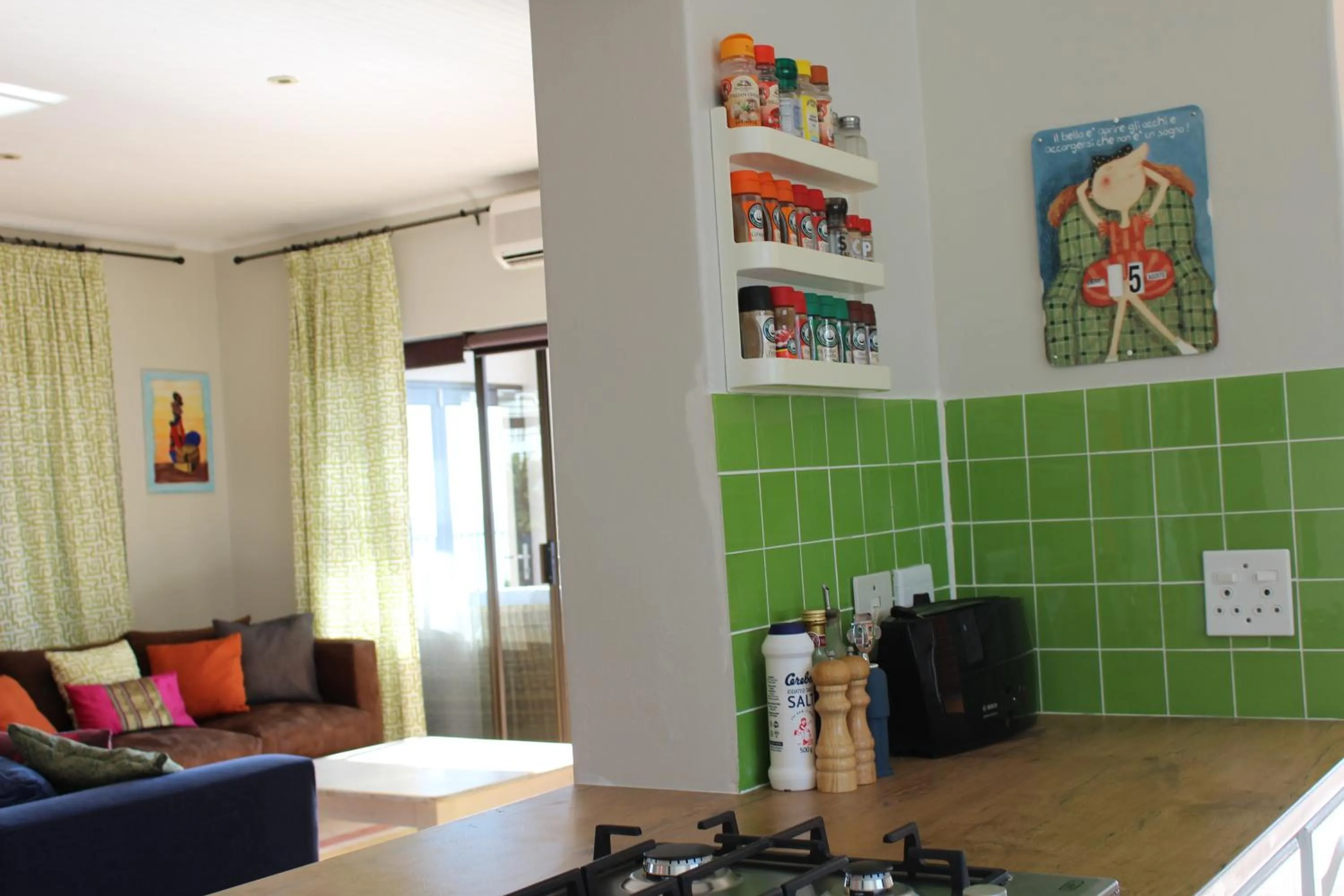 Coffee/tea facilities in 'Die Braaihuis'- sleeps 6, Large Veranda, Sea Views, Central and Fabulous!