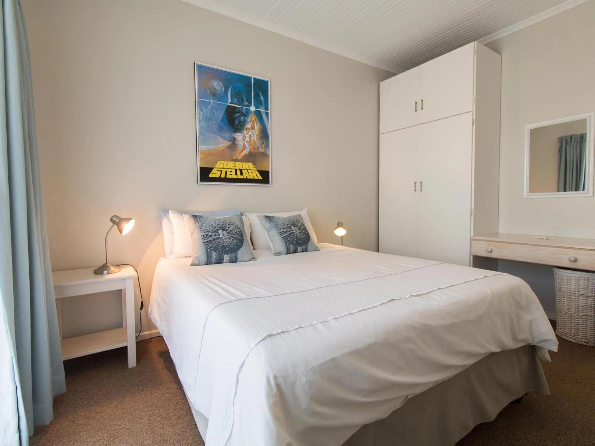 Bedroom, Bed in 'Die Braaihuis'- sleeps 6, Large Veranda, Sea Views, Central and Fabulous!