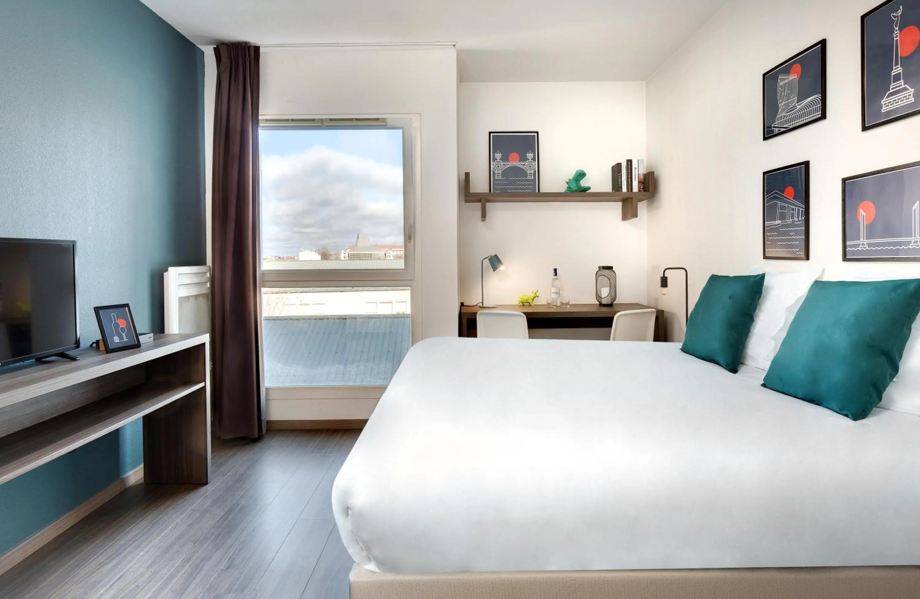 Bed in Ténéo Apparthôtel Bordeaux Maritime - Cité du vin