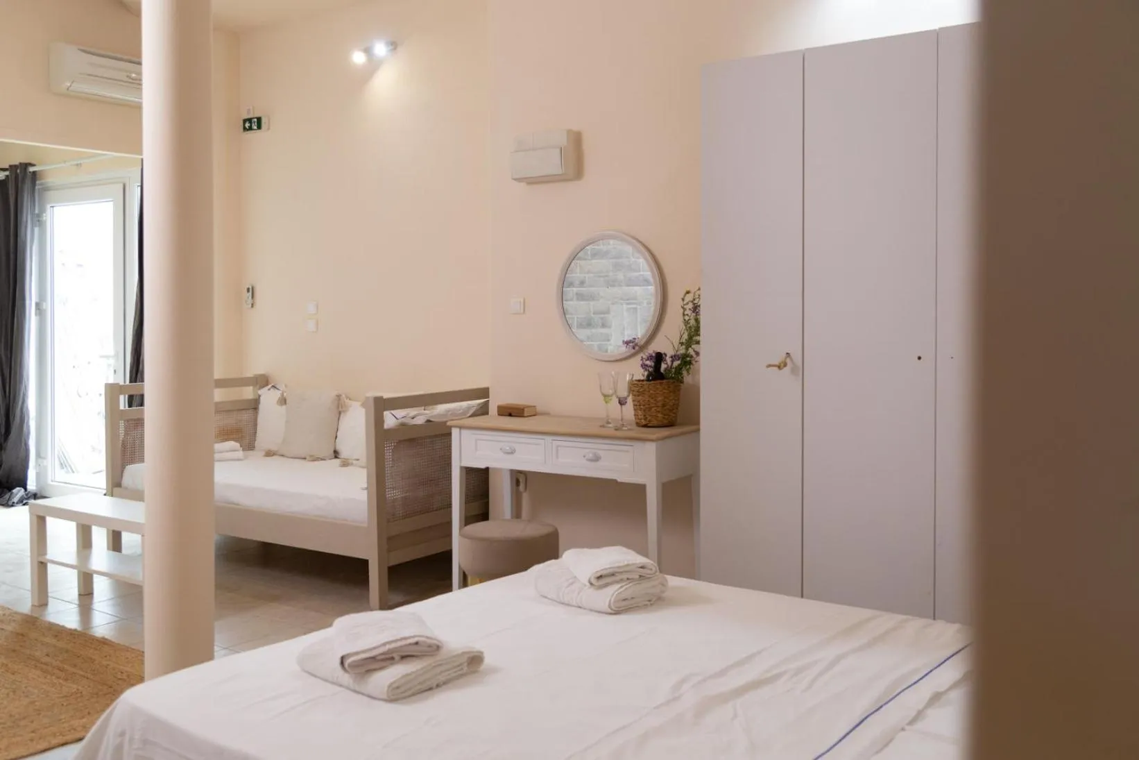 Bedroom, Bed in Poseidon Apartments and Villas by the Sea