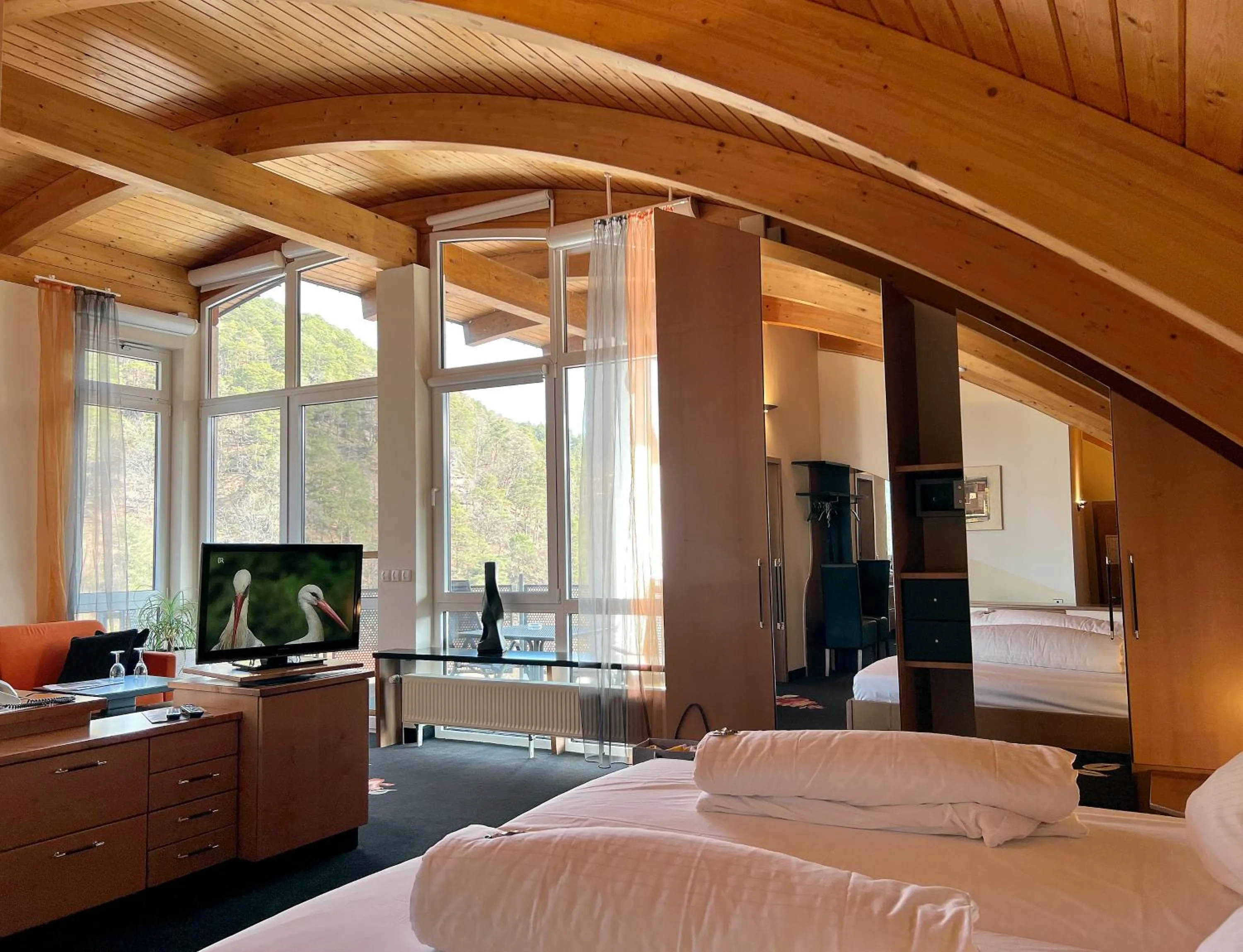 Photo of the whole room, Bed in Hotel Am Hirschhorn - Wellness - Spa - and more