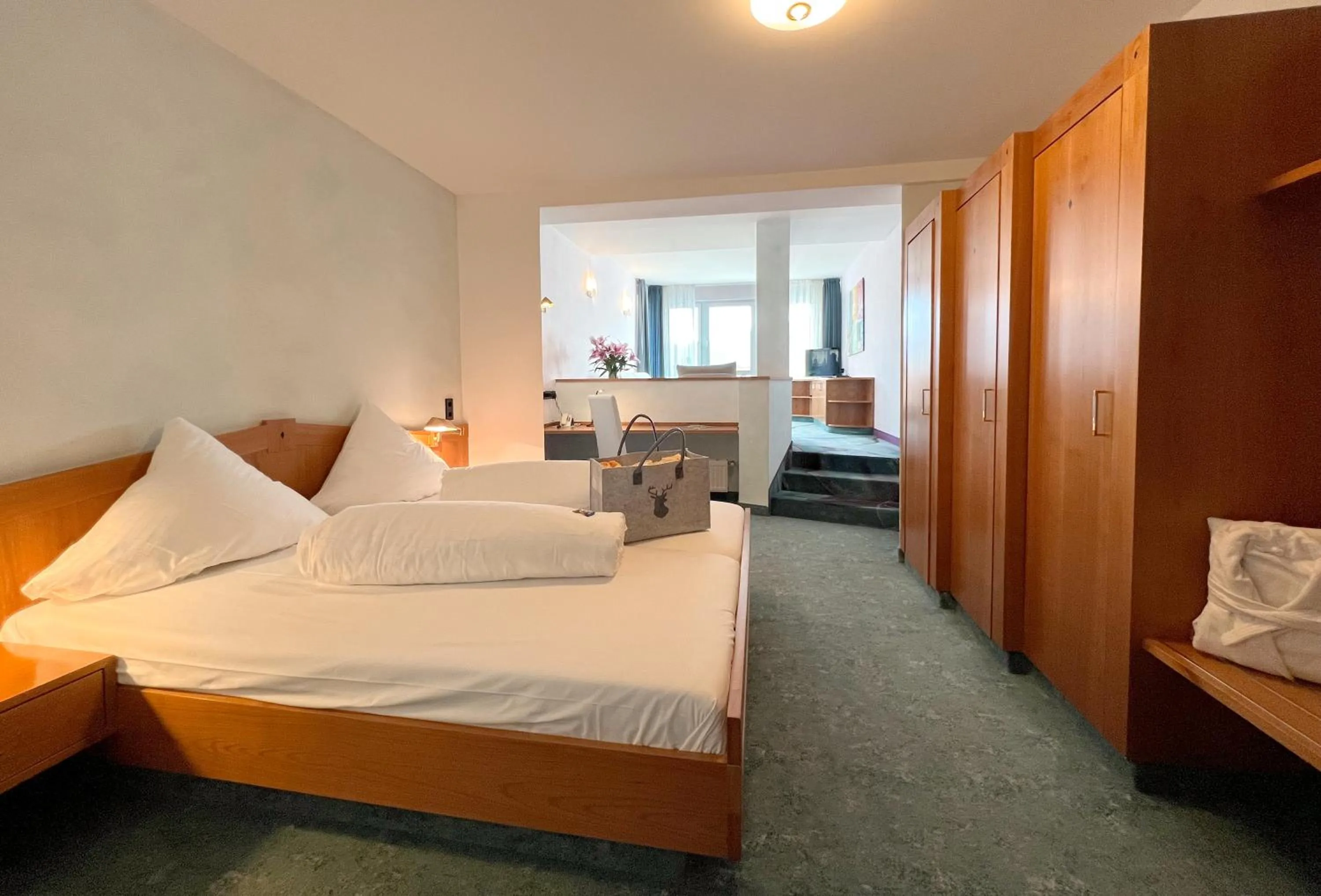 Photo of the whole room, Bed in Hotel Am Hirschhorn - Wellness - Spa - and more