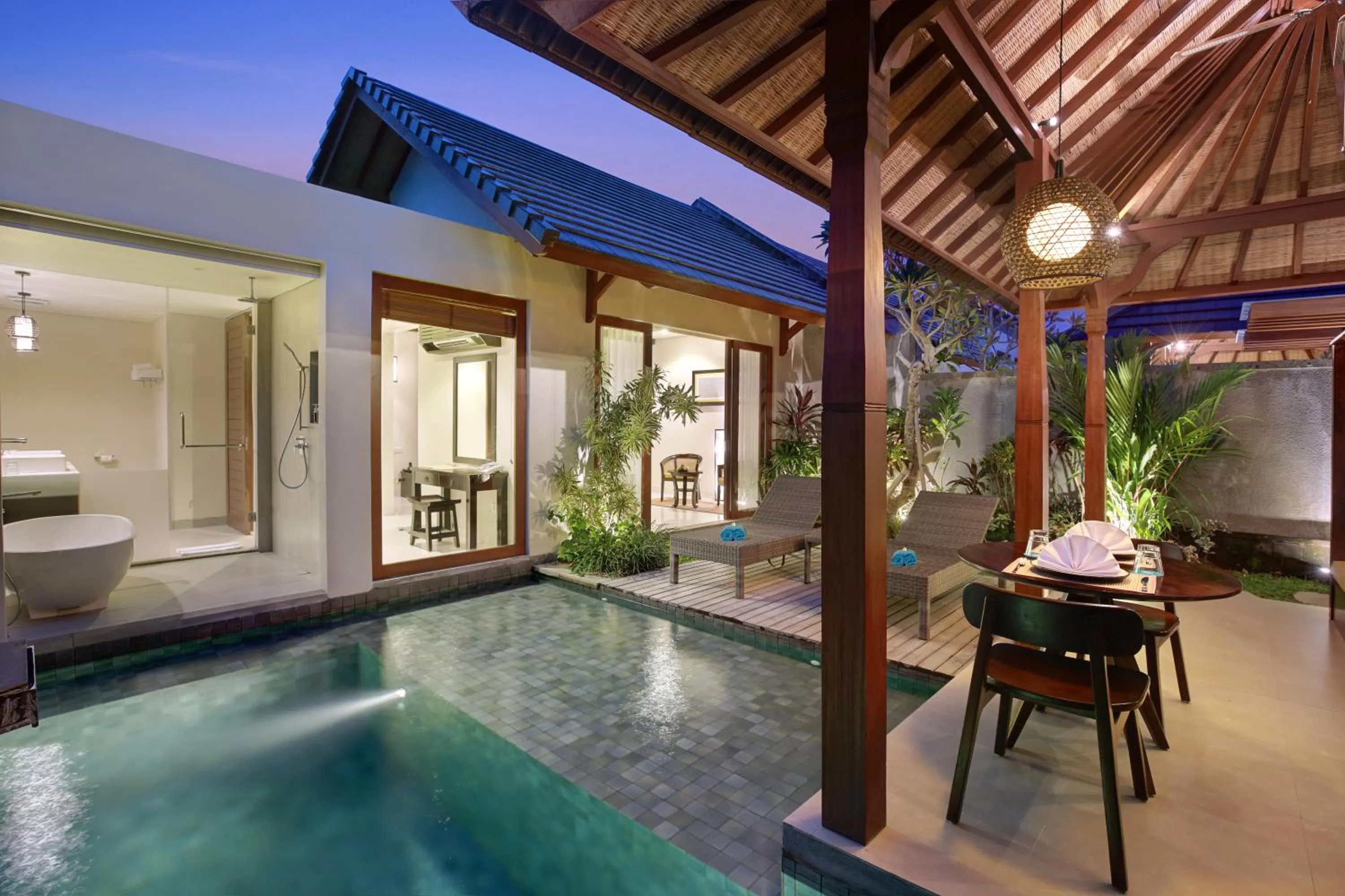 Patio in Theanna Villa and Spa Canggu