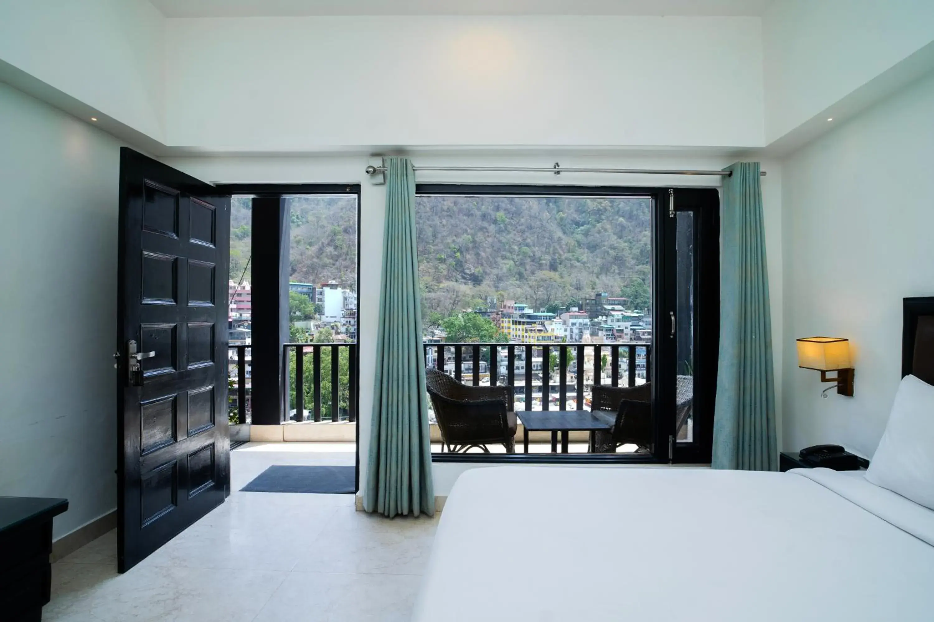 Bedroom in Hotel Ishan - A Ganges Riverside Retreat by Salvus Bedroom in Hotel Ishan - A Ganges Riverside Retreat by Salvus