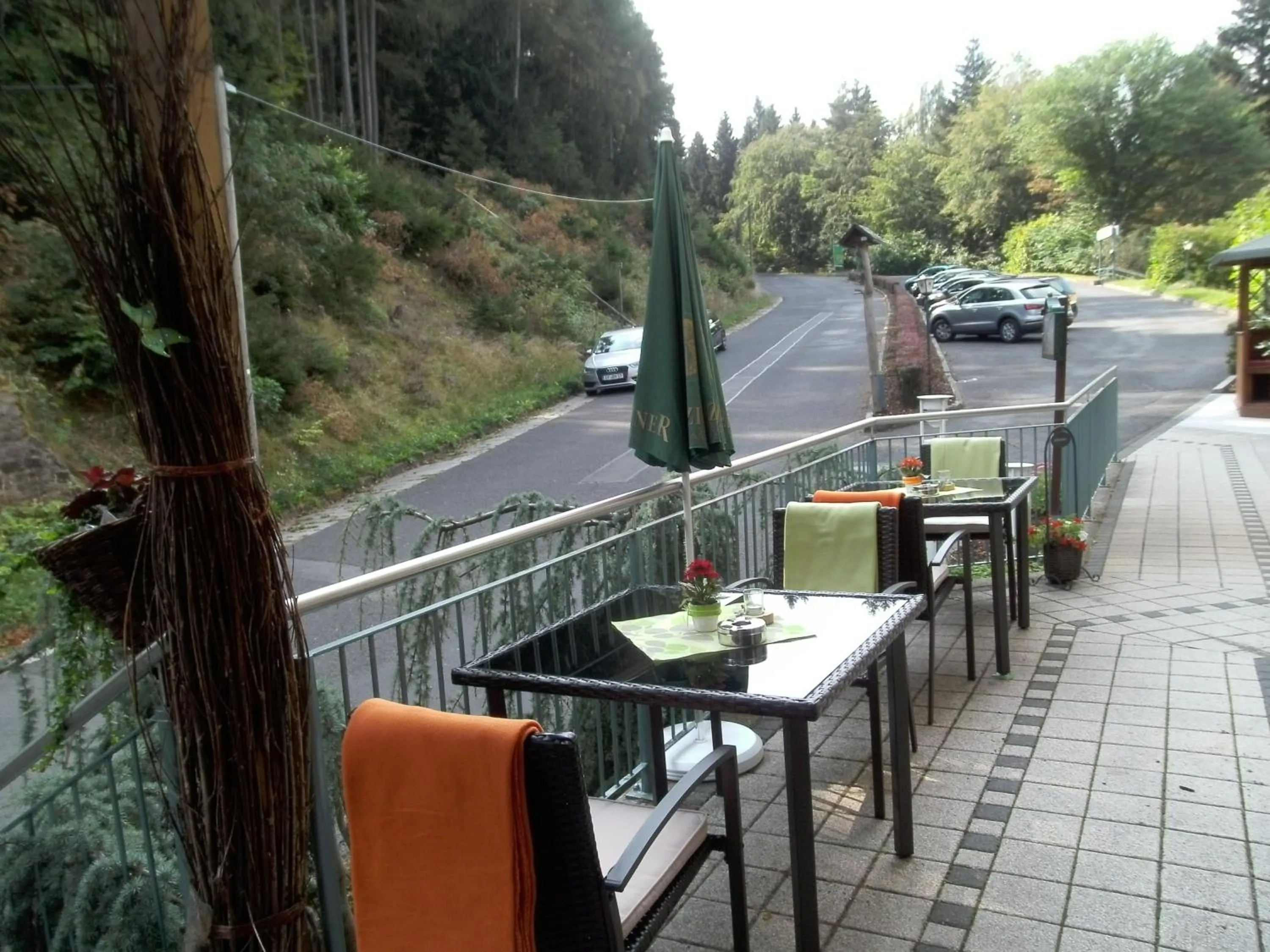 Balcony/Terrace in Hotel Am Wald -GARNI-