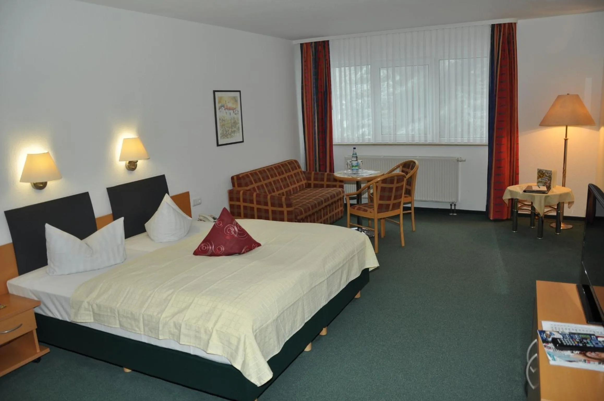 Photo of the whole room, Bed in Hotel Am Wald -GARNI-