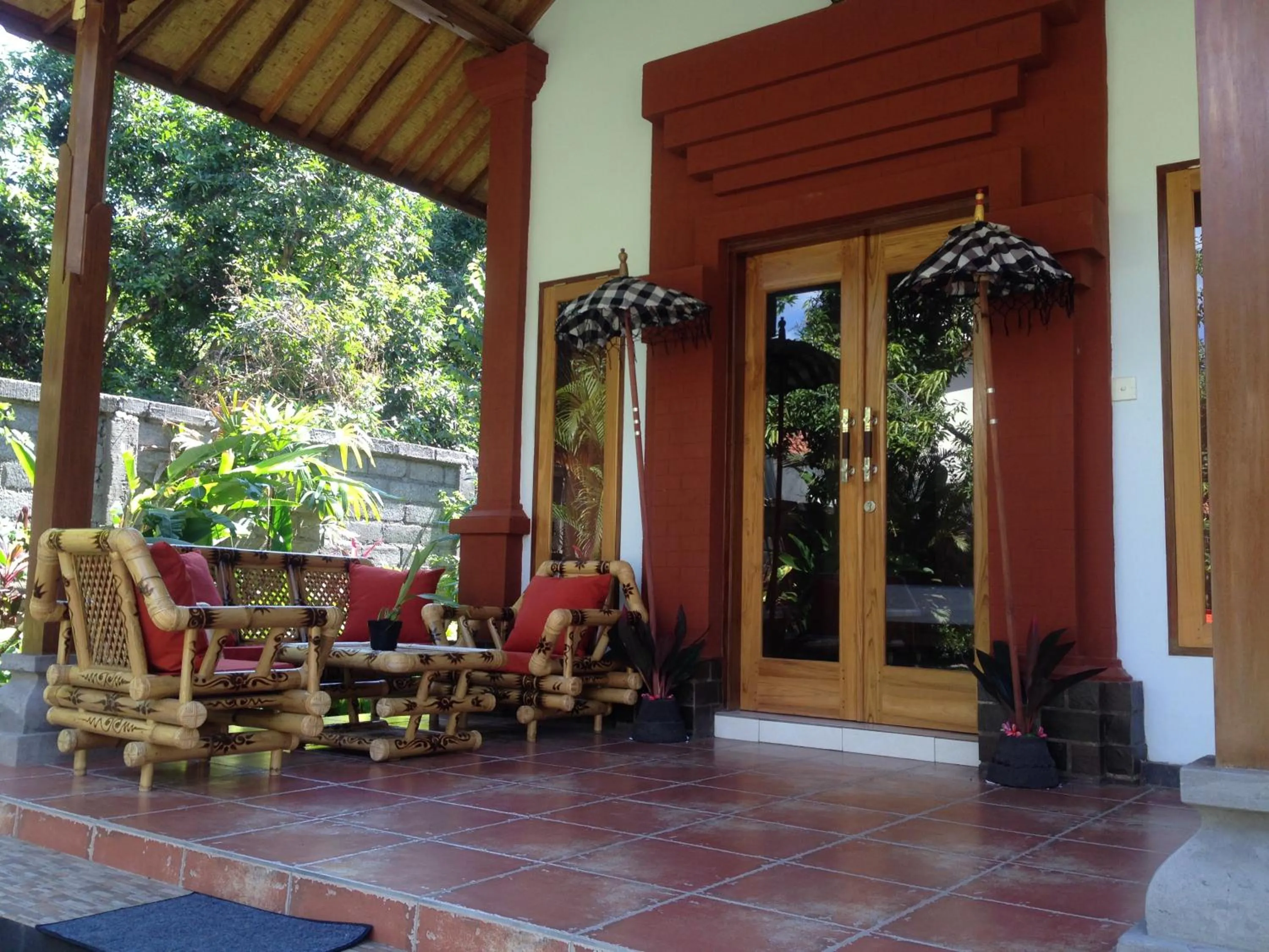 Balcony/Terrace in Biorock Homestay & Dive Center Pemuteran