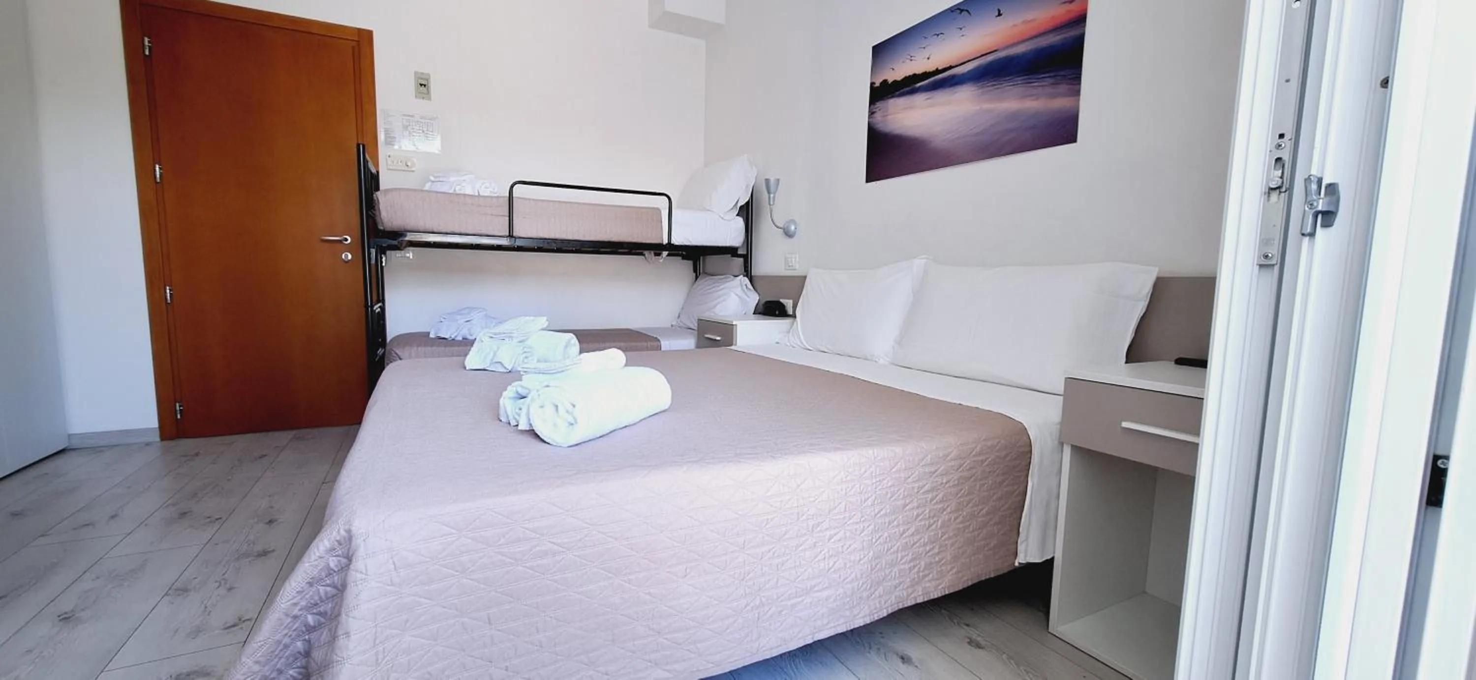 Bed in Hotel Sasselli