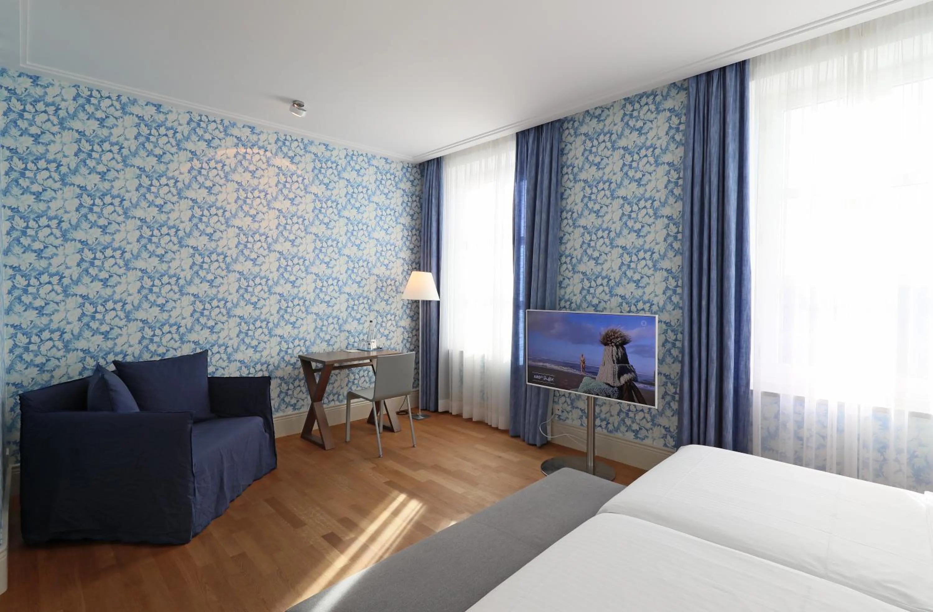 TV and multimedia, Bed in MOMA1890 Boutique Hotel