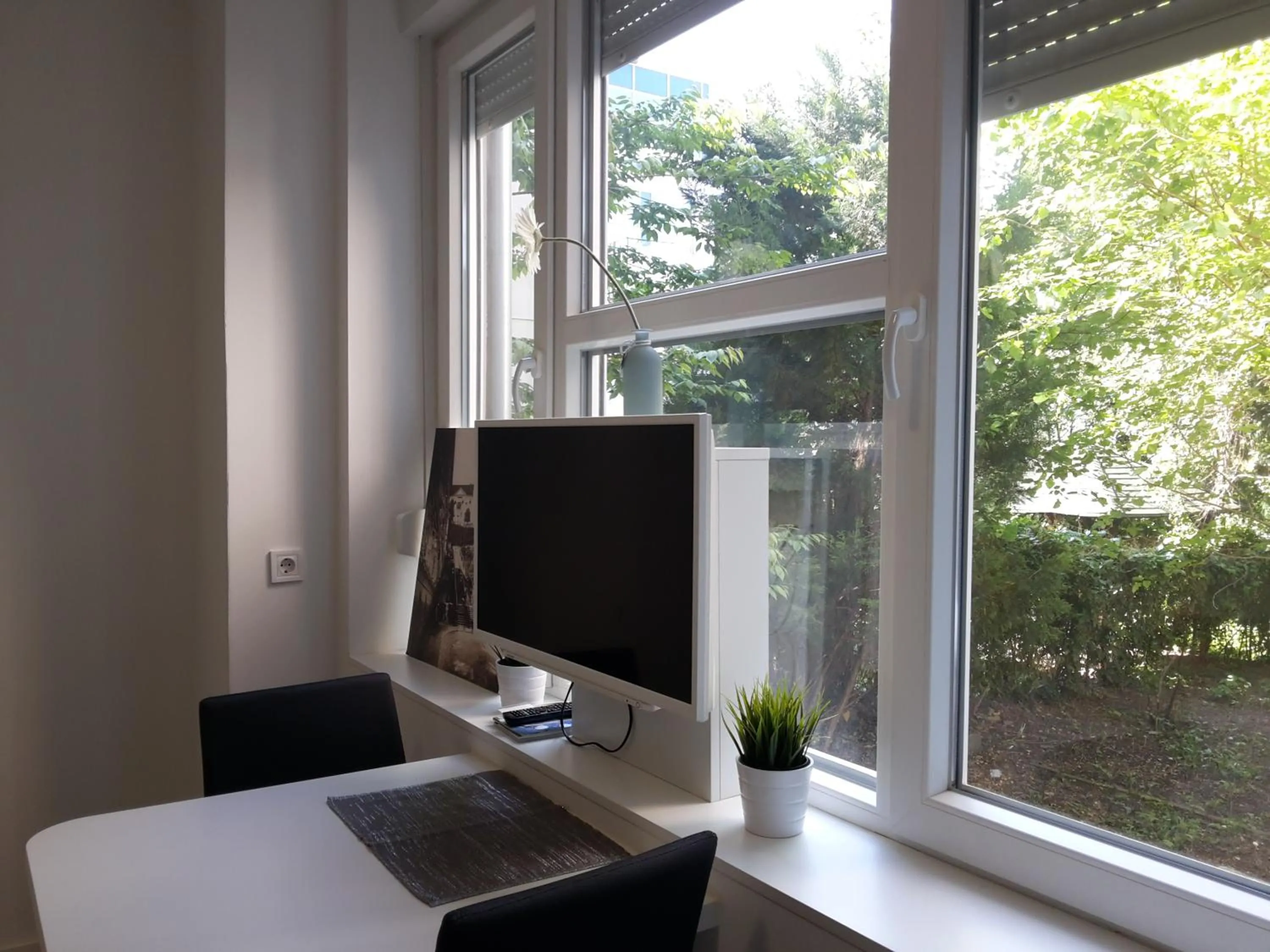 Garden view in Haustor Apartments