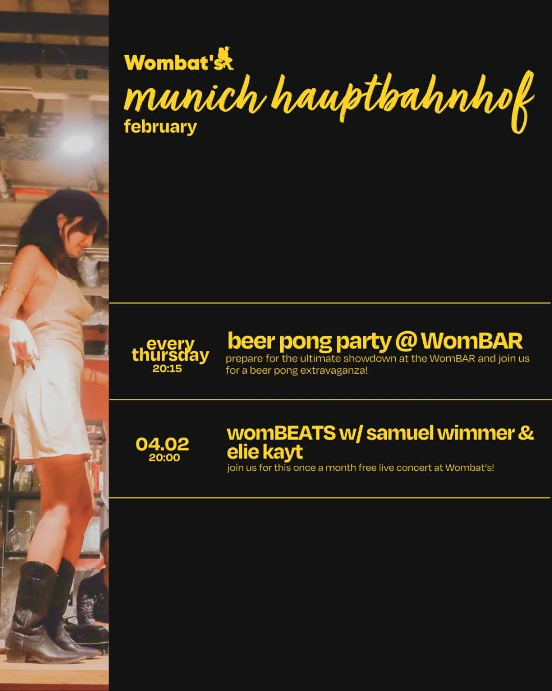 Evening entertainment in Wombat's City Hostel Munich Hauptbahnhof