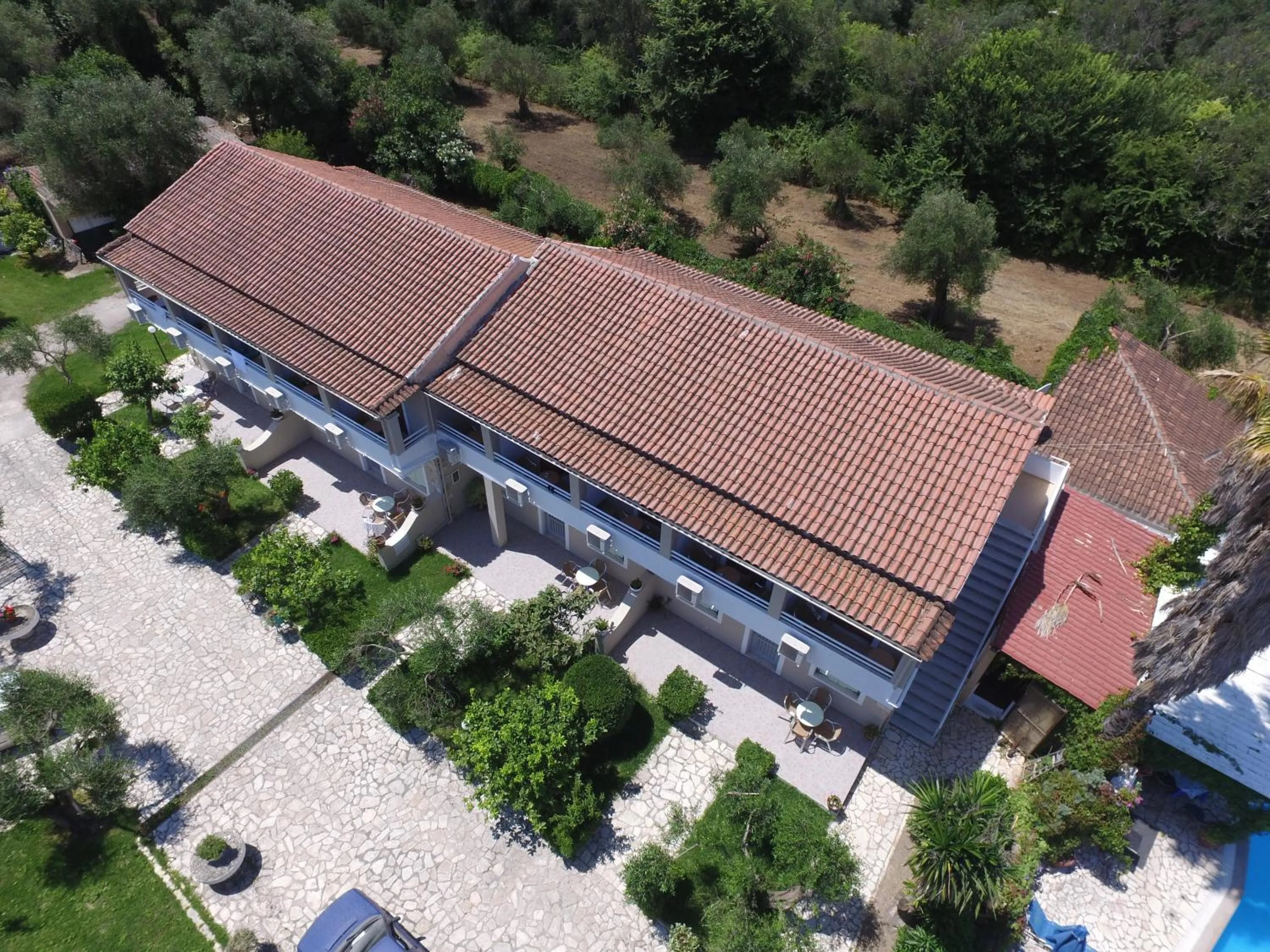 Garden view in Alexandros Studios Apartments