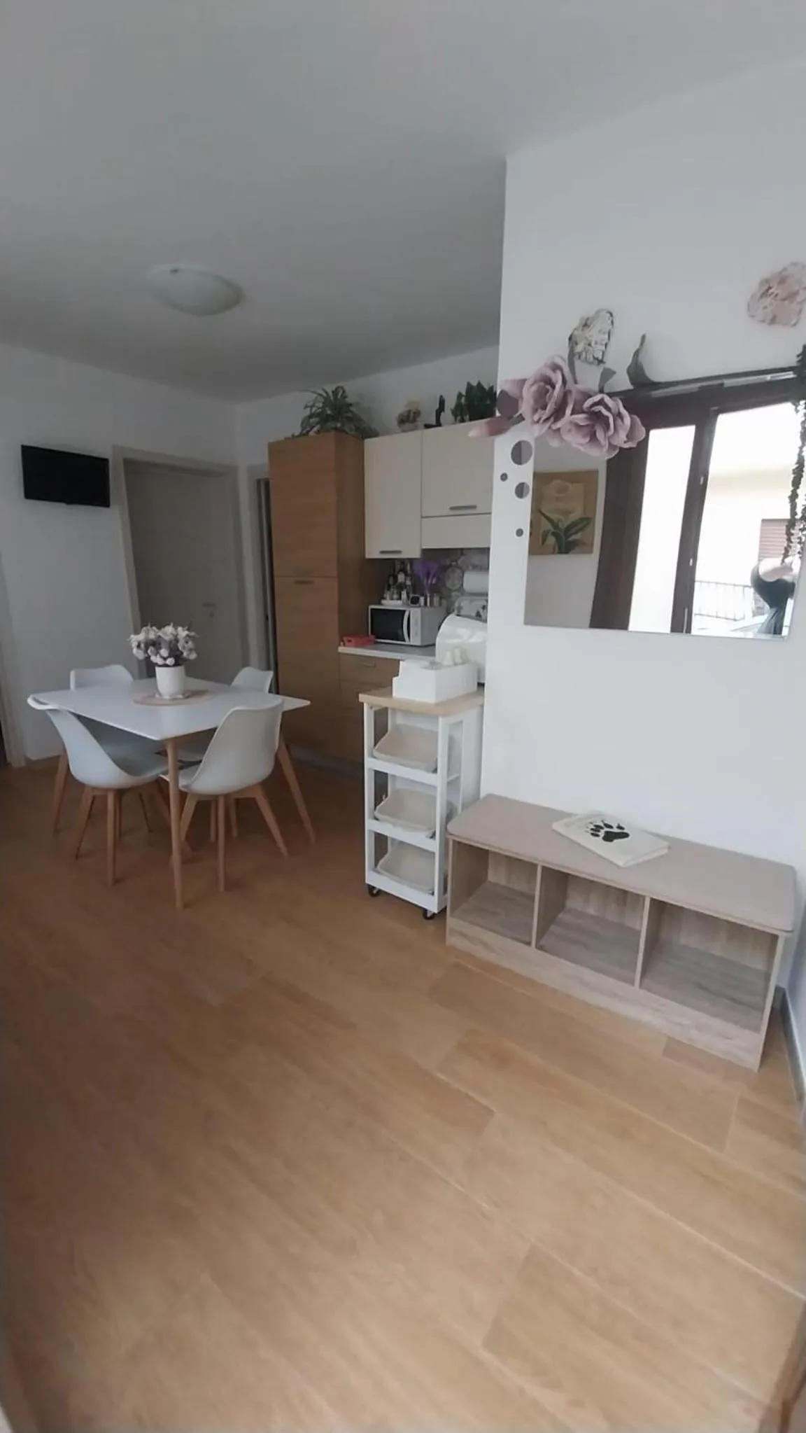 Kitchen or kitchenette in Affittacamere BaLu