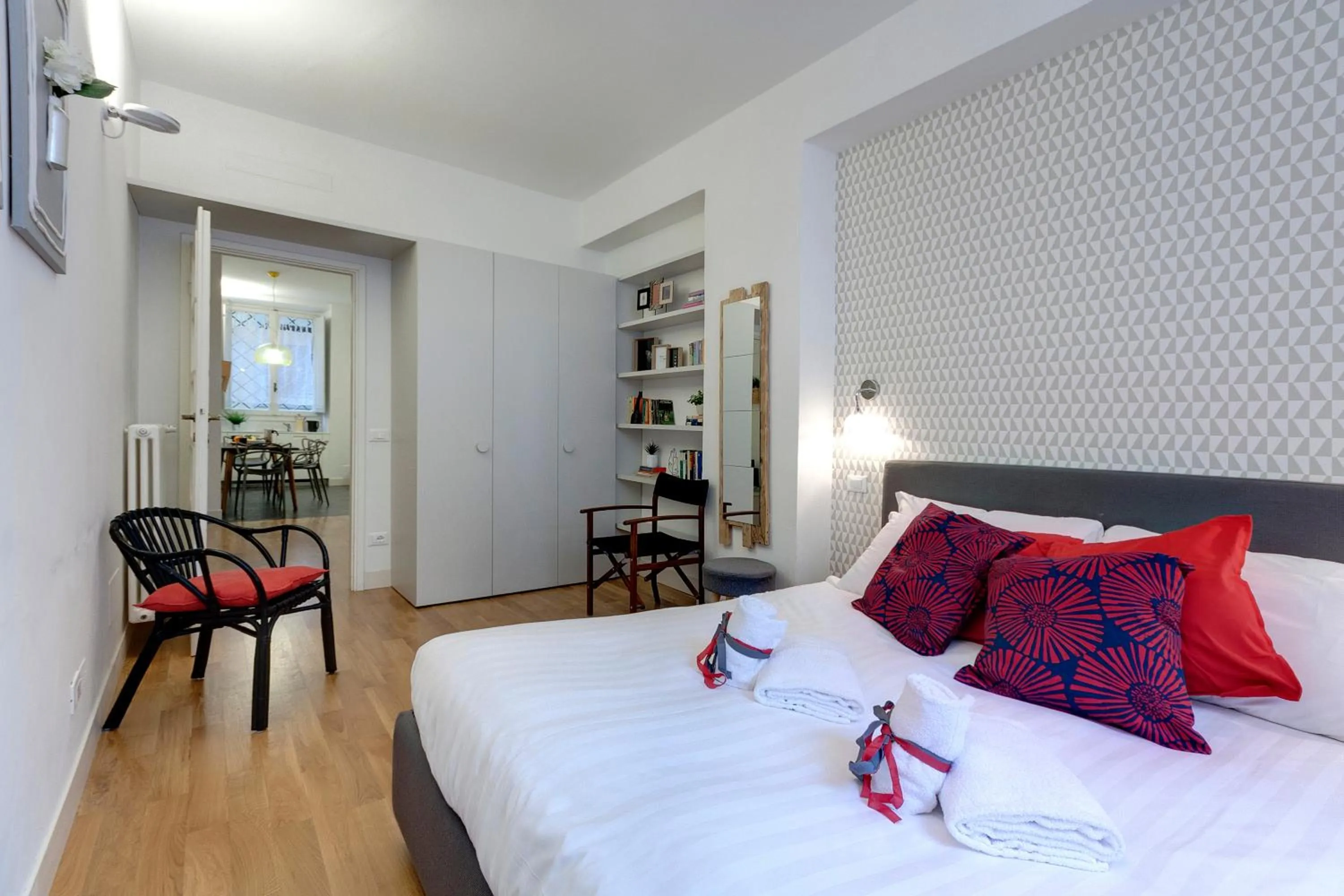 Bedroom, Bed in Costa San Giorgio Apartment by Mamo Florence