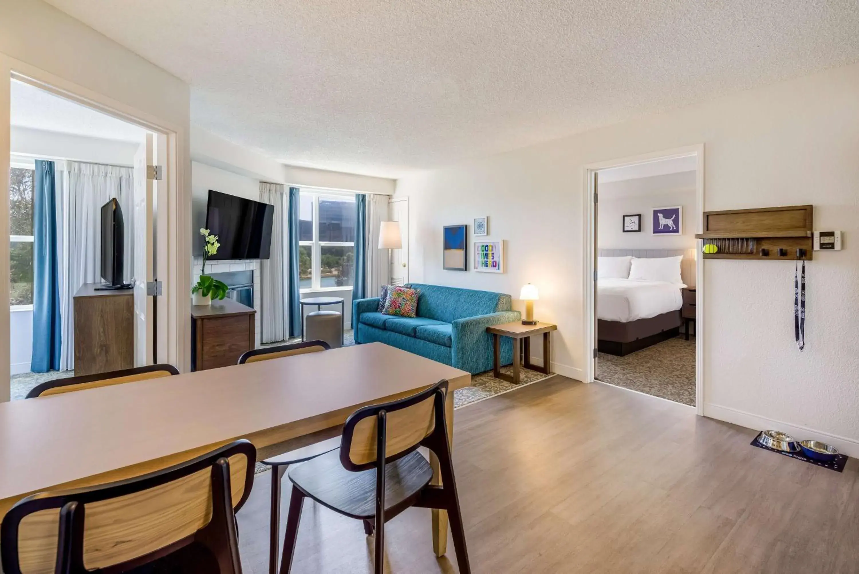 Mobility Accessible Two Bedroom Suite Two Queens Roll-In Shower in Sonesta ES Suites San Francisco Airport Oyster Point Waterfront Mobility Accessible Two Bedroom Suite Two Queens Roll-In Shower in Sonesta ES Suites San Francisco Airport Oyster Point Waterfront