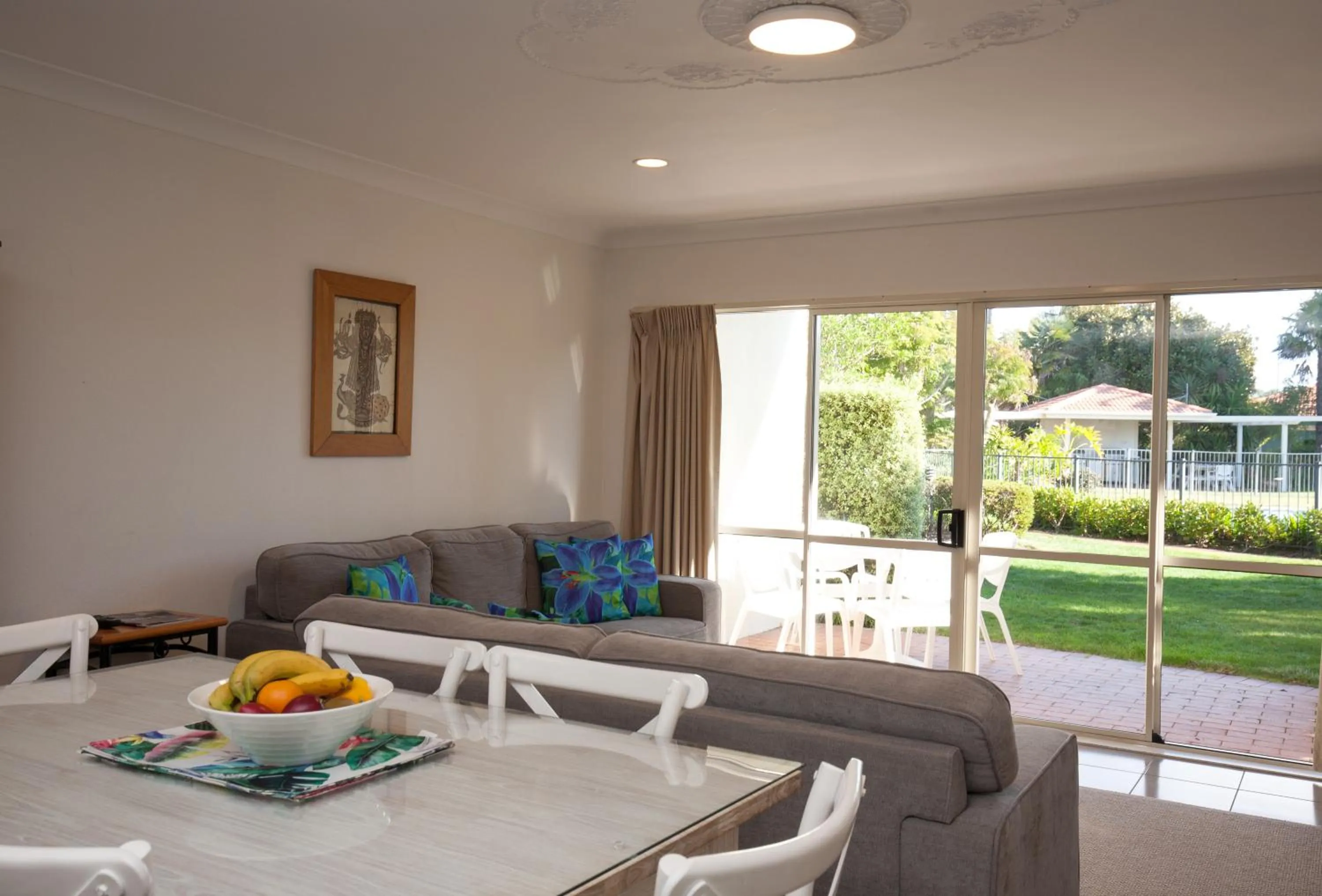 Living room in Pacific Palms Resort