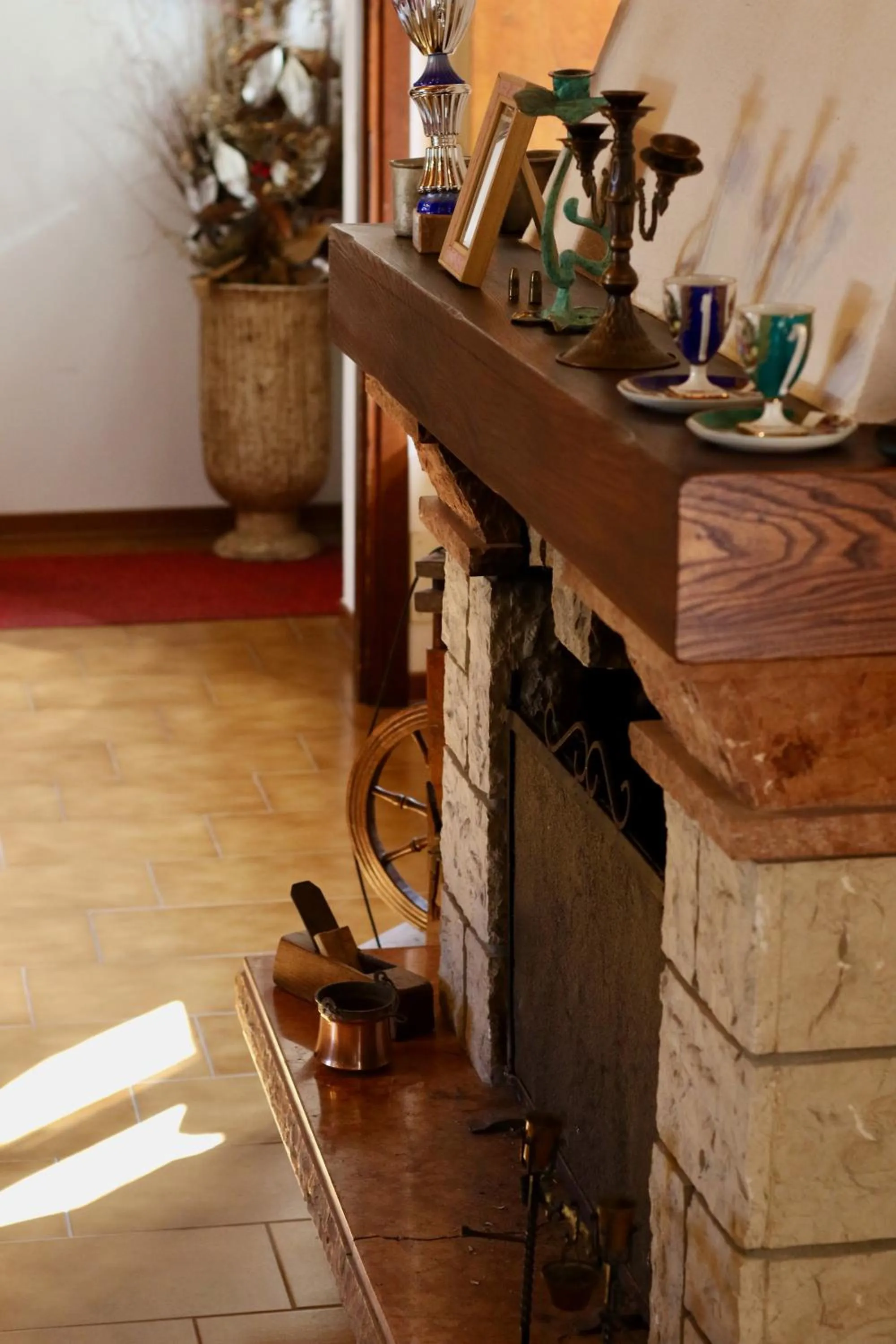 fireplace in Casa Pellis