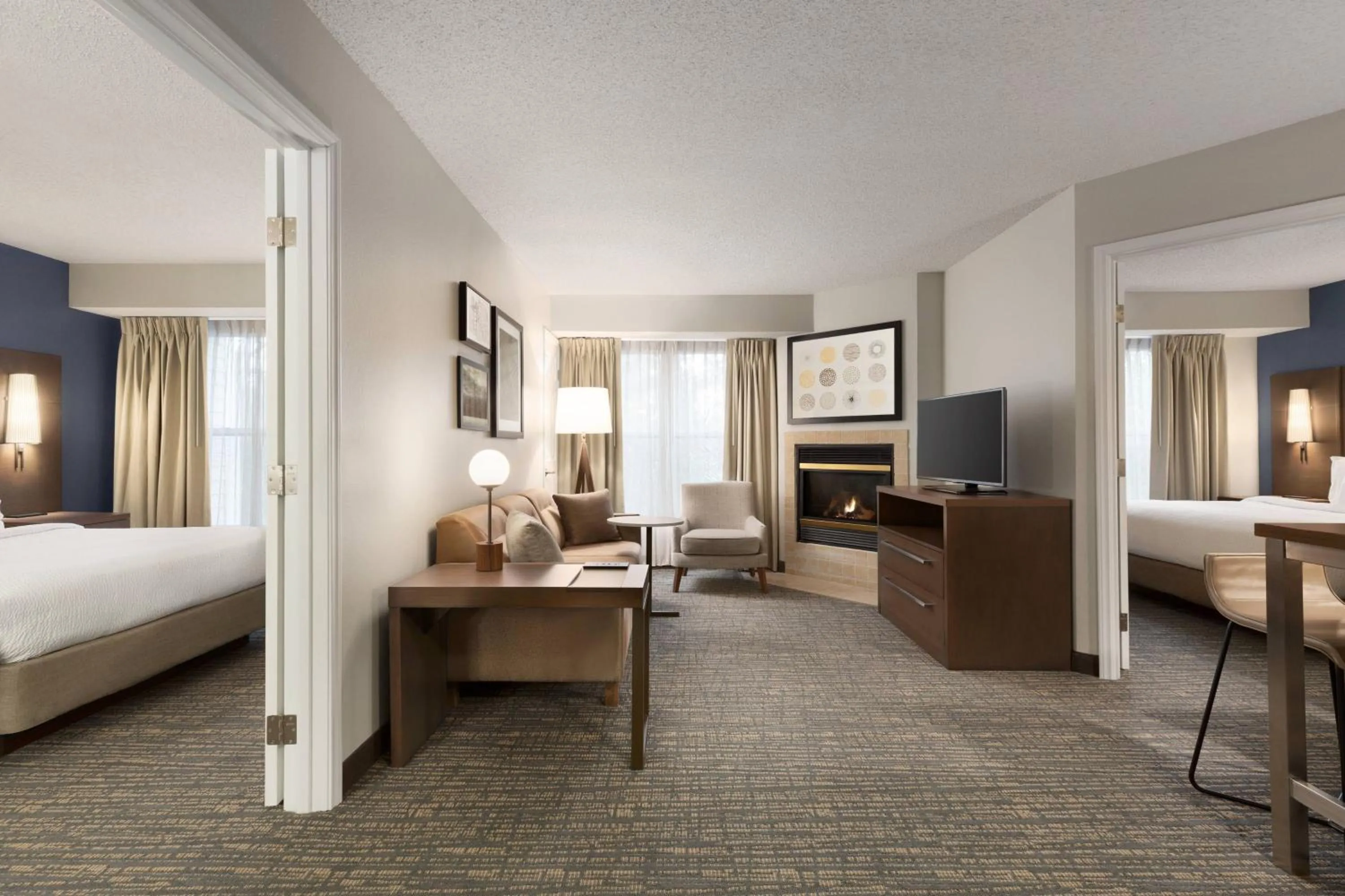 Living room, Bed in Residence Inn Houston The Woodlands/Market Street