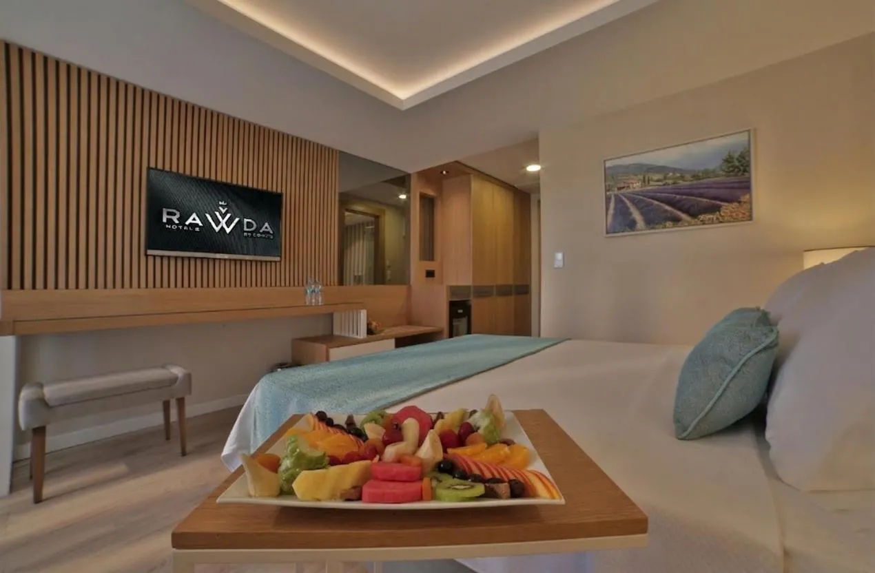 Bed in Rawda Resort Hotel Altinoluk