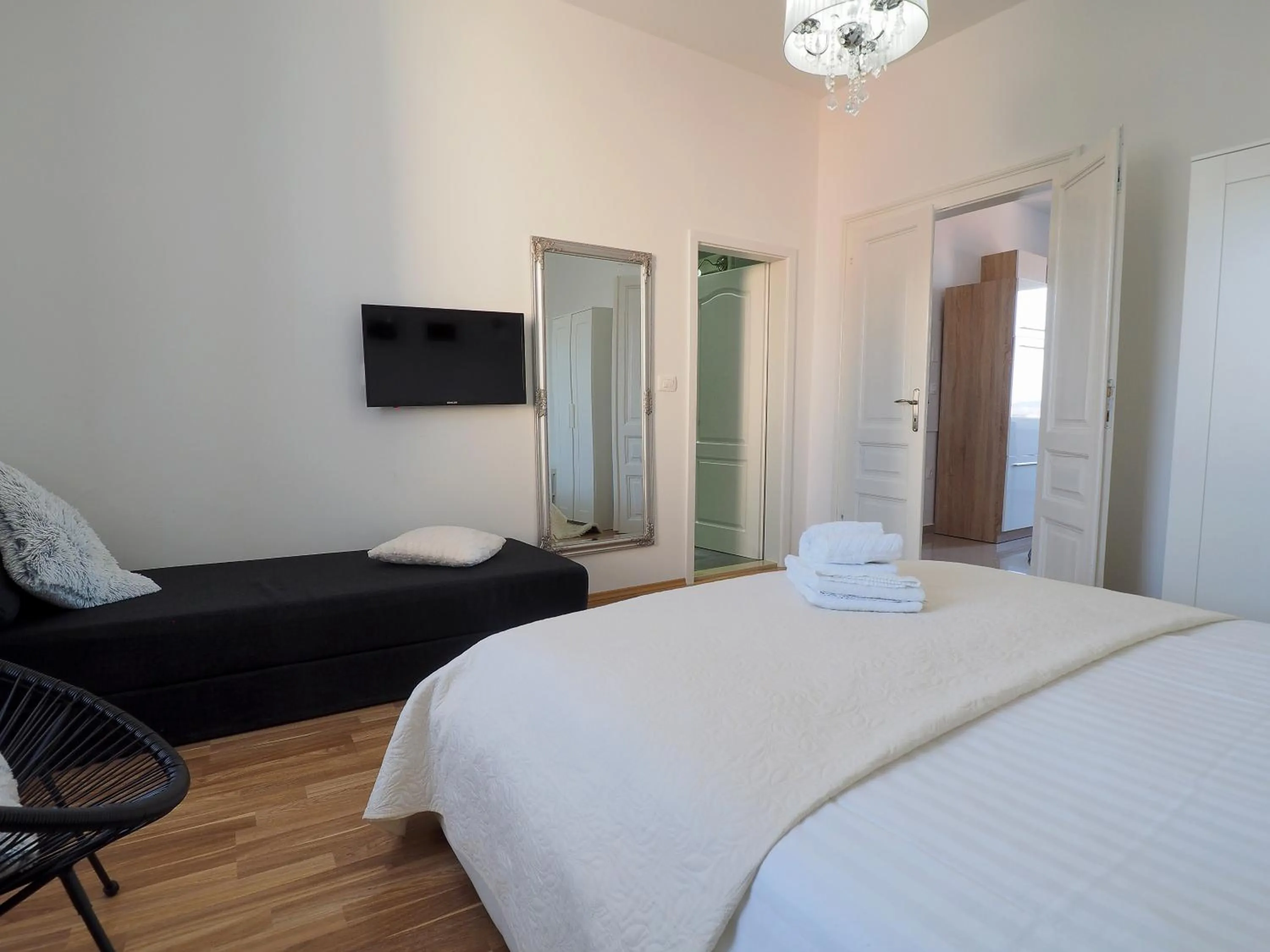 Bedroom, Bed in Captain Emo City Apartments