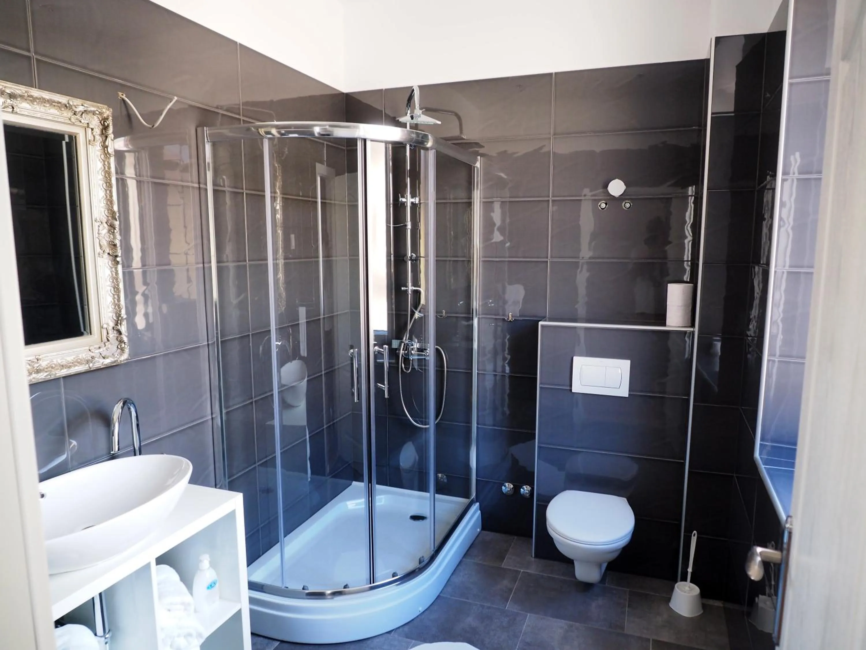 Bathroom in Captain Emo City Apartments