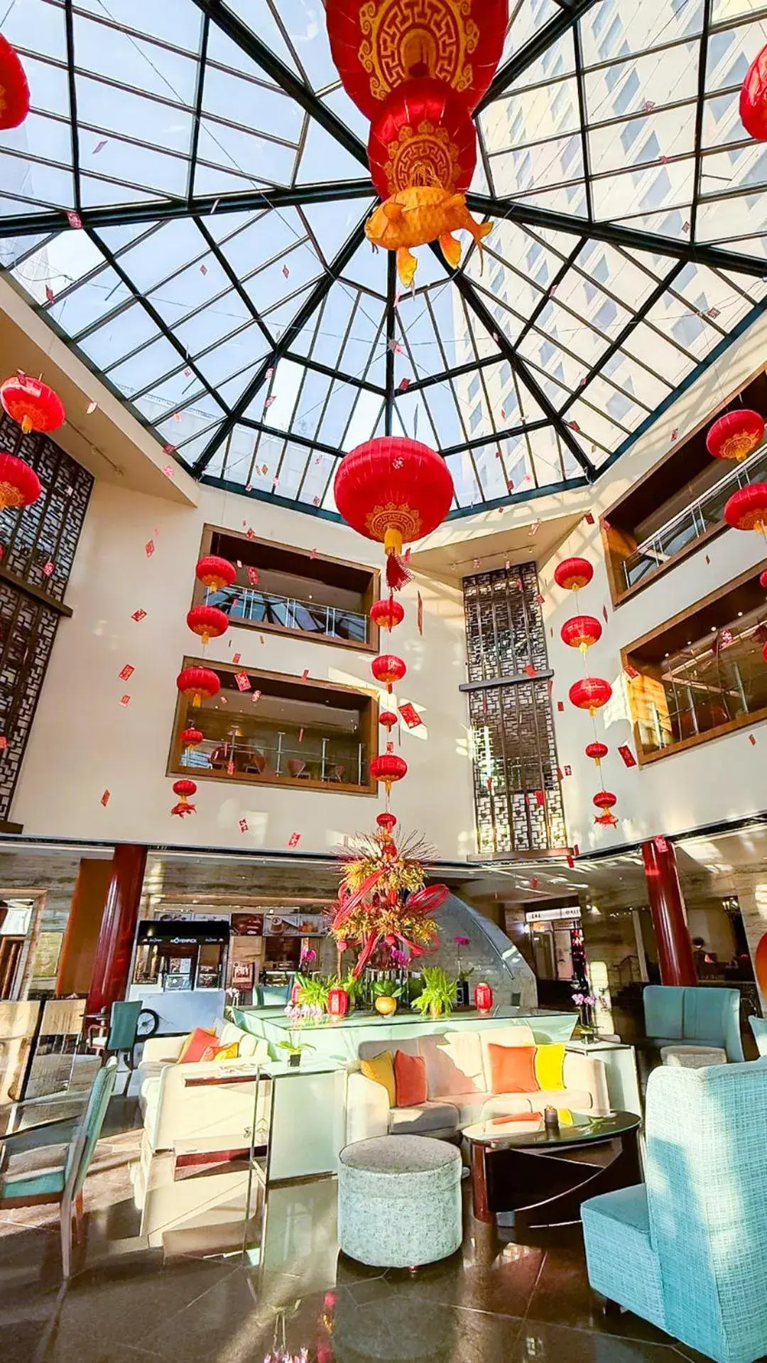 Lobby or reception in Hilton Beijing Lobby or reception in Hilton Beijing