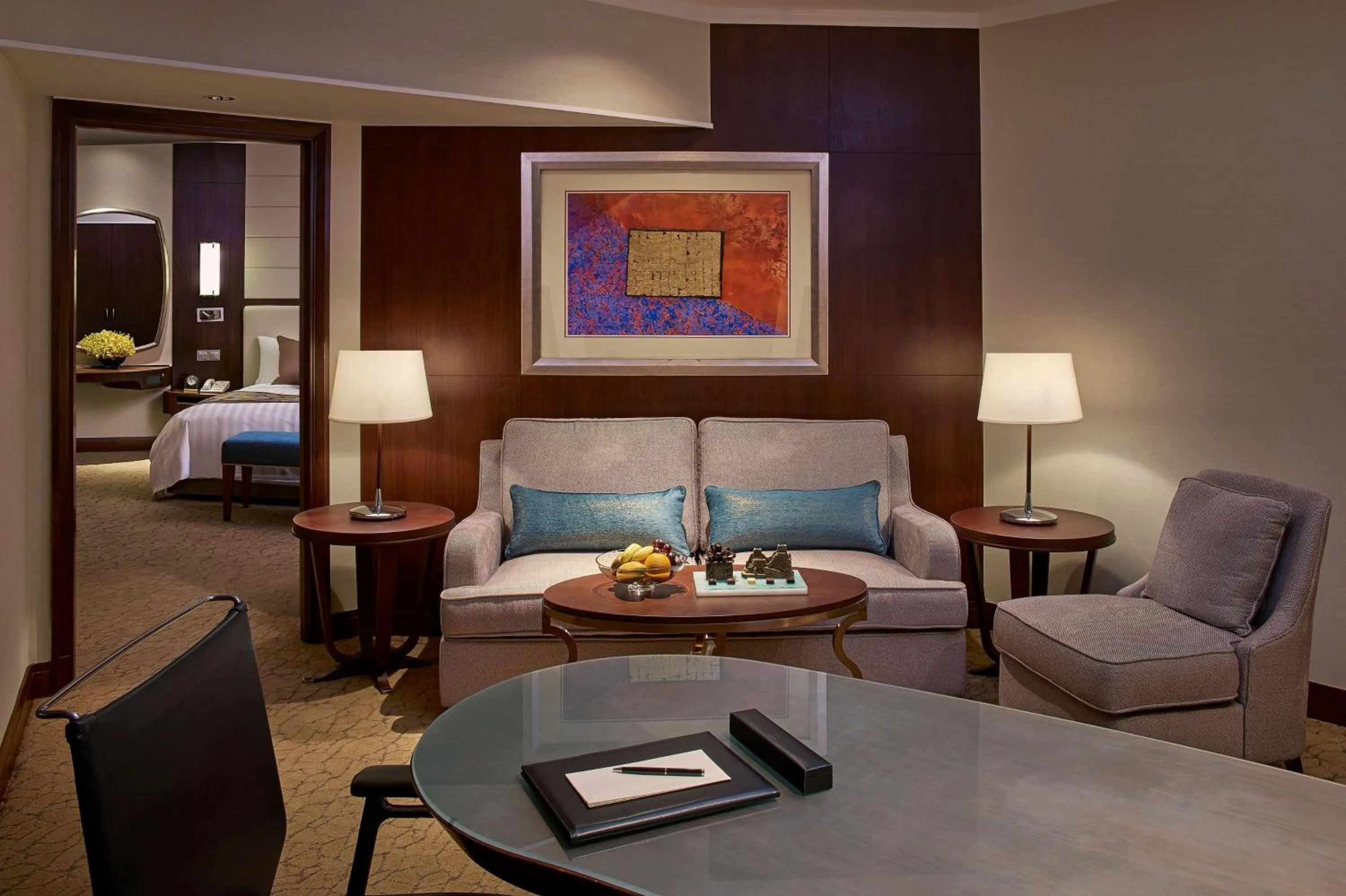 Photo of the whole room, Bed in China World Hotel, Beijing