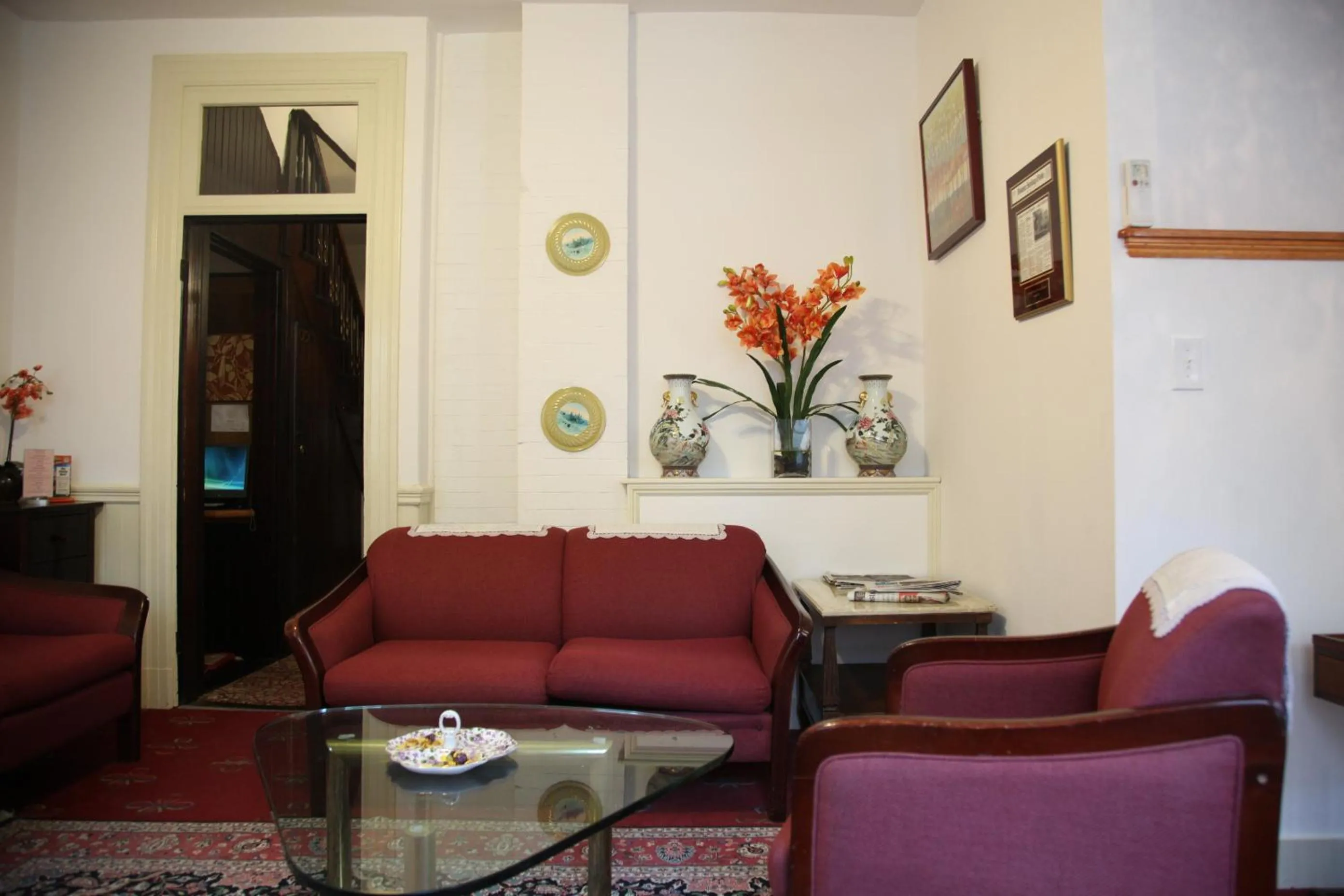 Lobby or reception in A Friendly Inn at Harvard