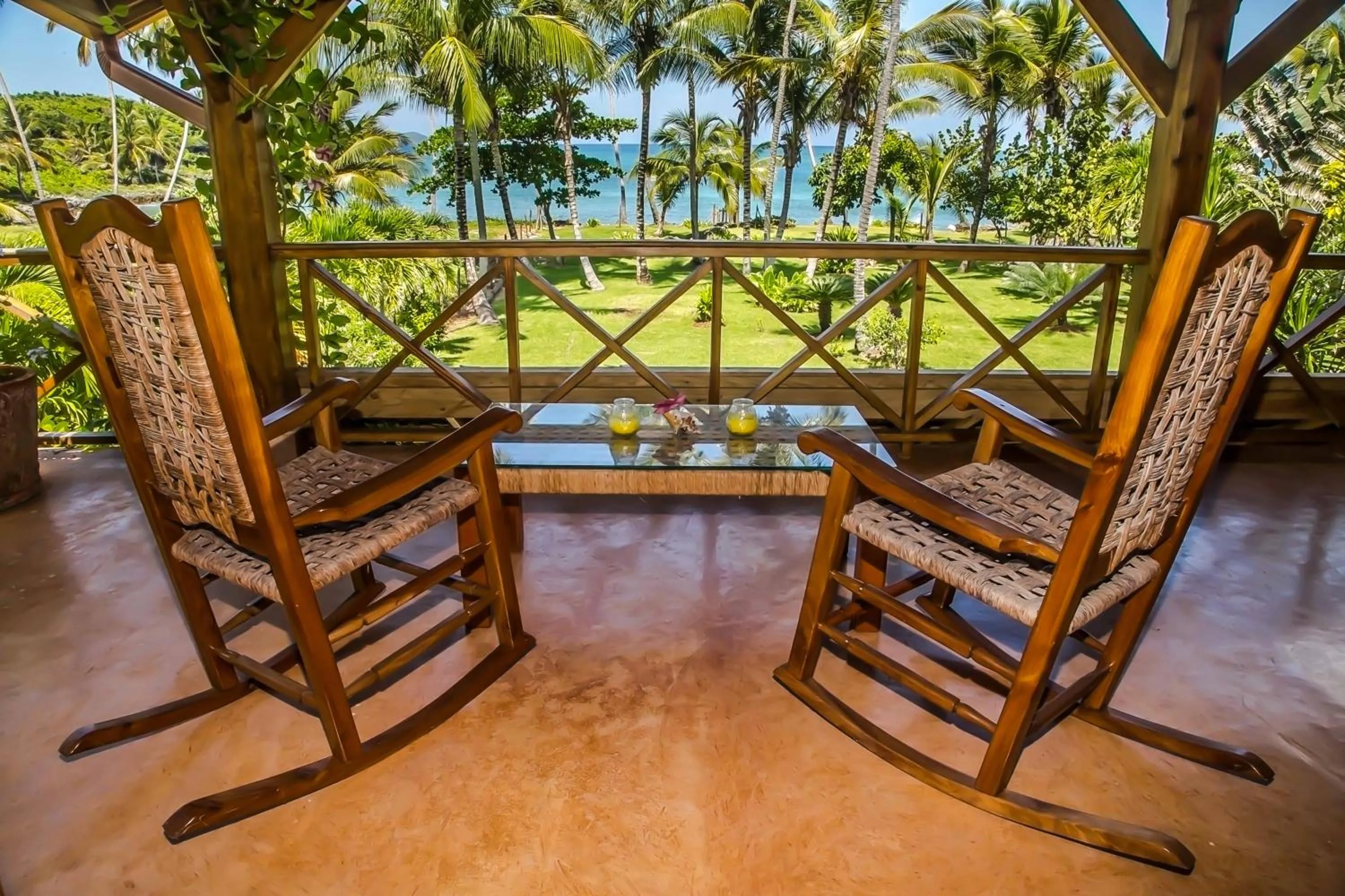Balcony/Terrace in Villa Ixora - Ocean Front
