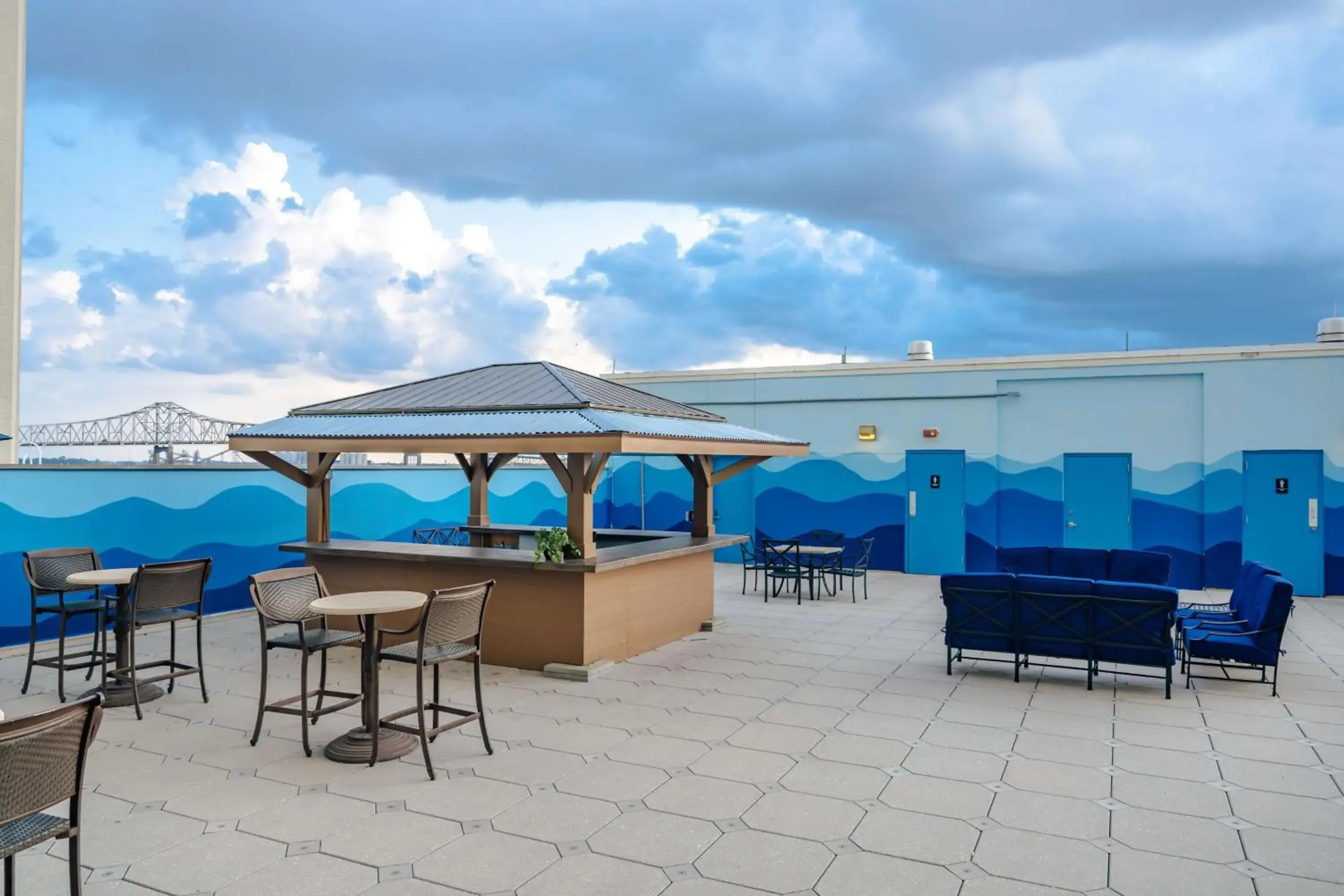 Pool view in Hilton Baton Rouge Capitol Center Pool view in Hilton Baton Rouge Capitol Center