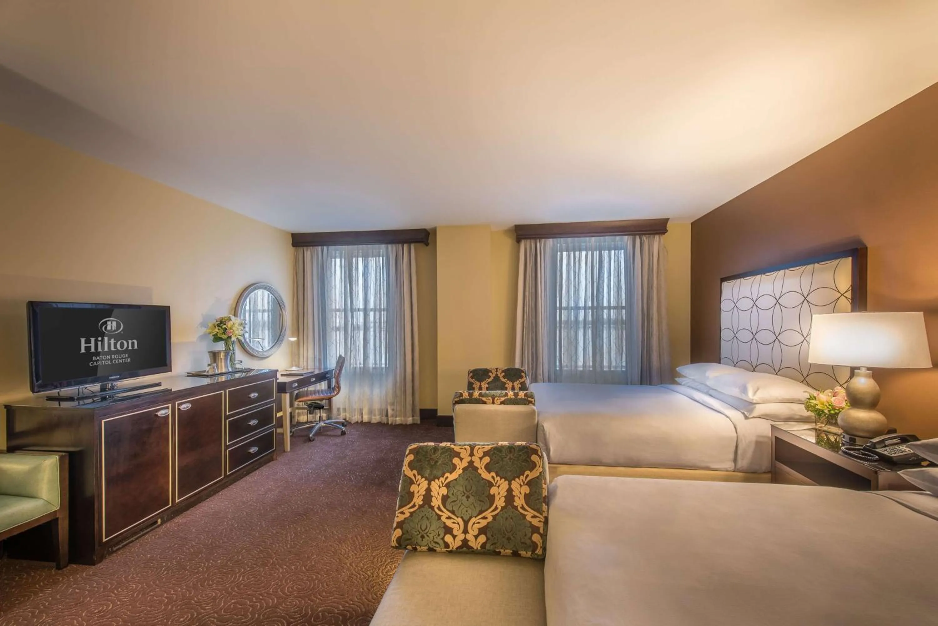 Bed in Hilton Baton Rouge Capitol Center