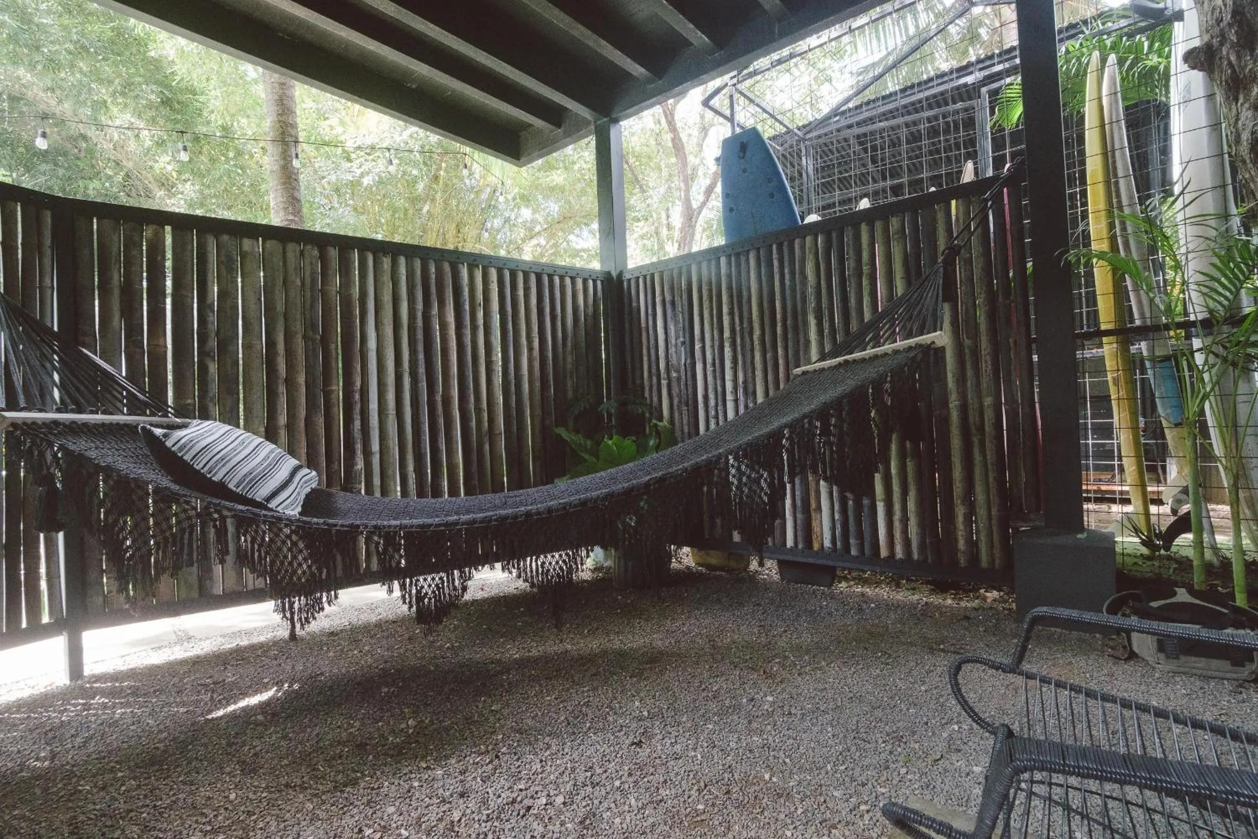 Patio in La Negra Surf Hotel