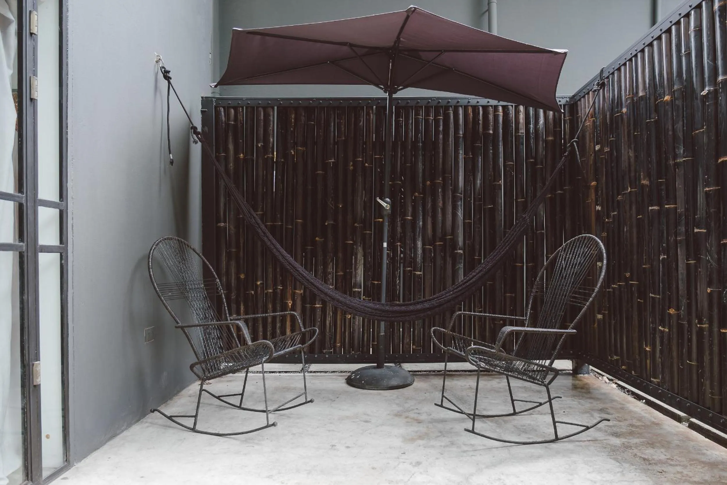 Patio in La Negra Surf Hotel