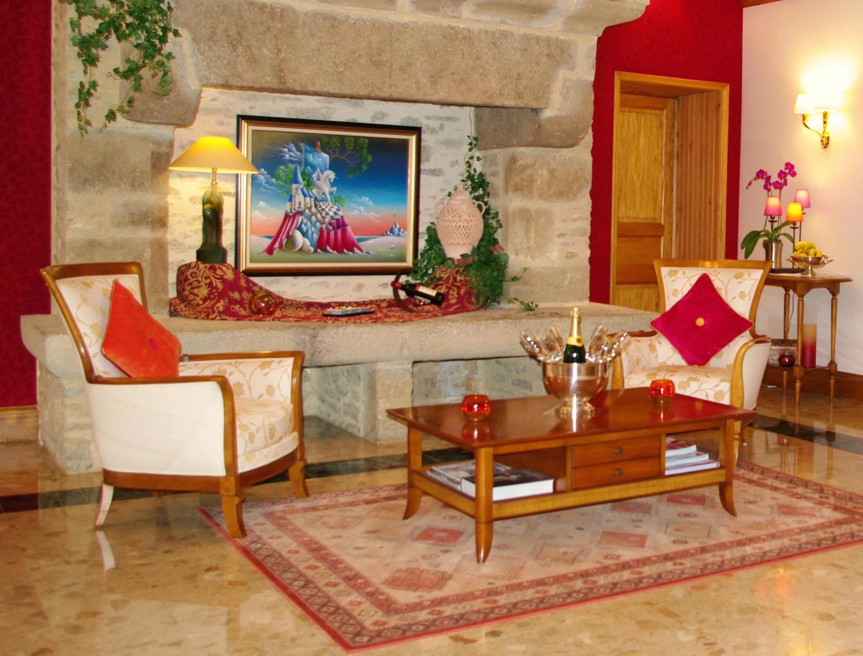 Lounge or bar in Manoir De Kertalg