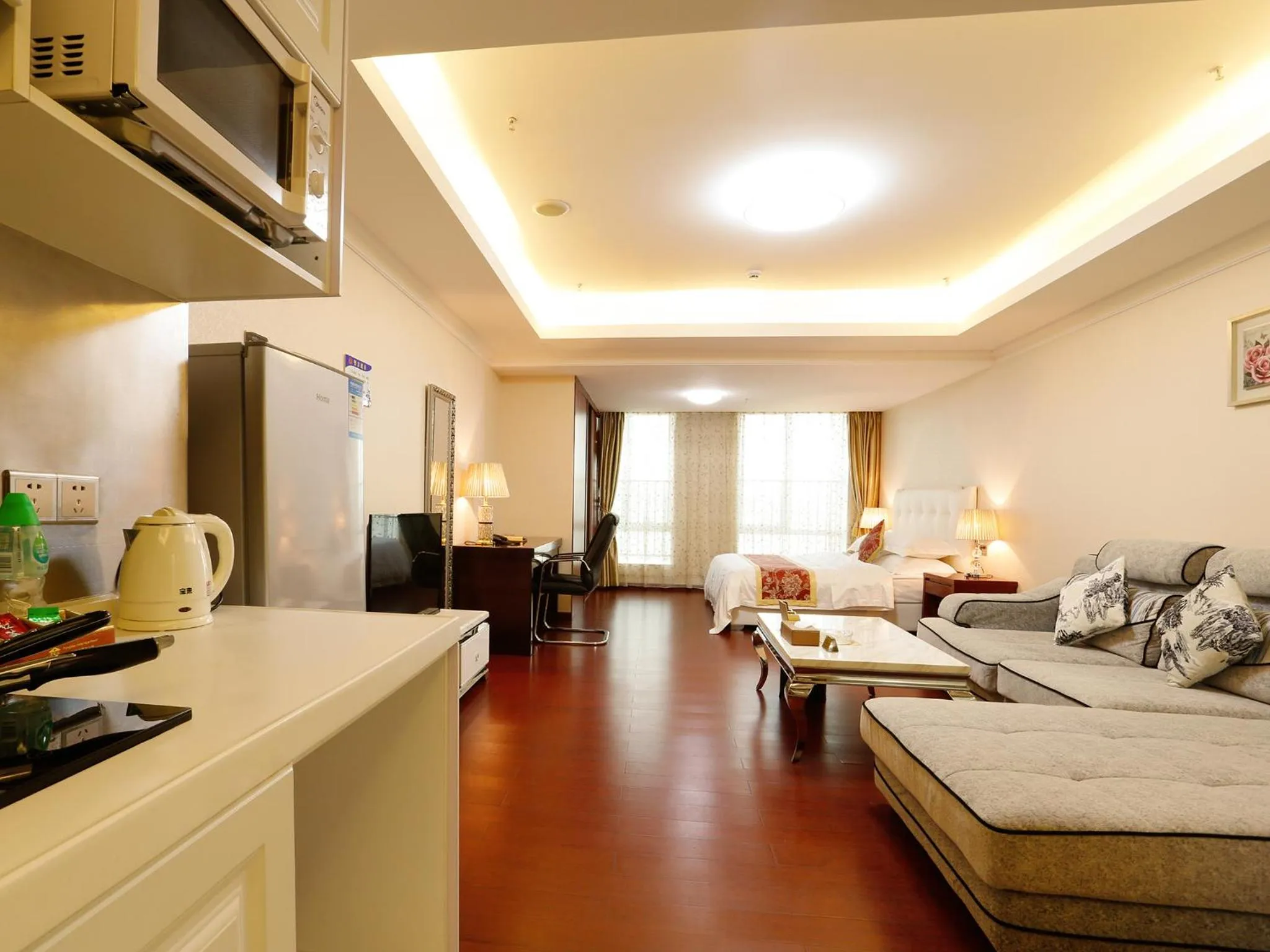 Photo of the whole room, Bed in Guangzhou Boman Apartment Zhengjia Huanshi Branch