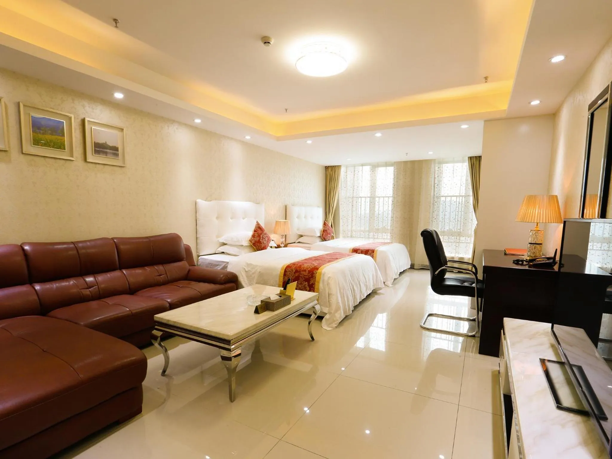 Photo of the whole room, Bed in Guangzhou Boman Apartment Zhengjia Huanshi Branch