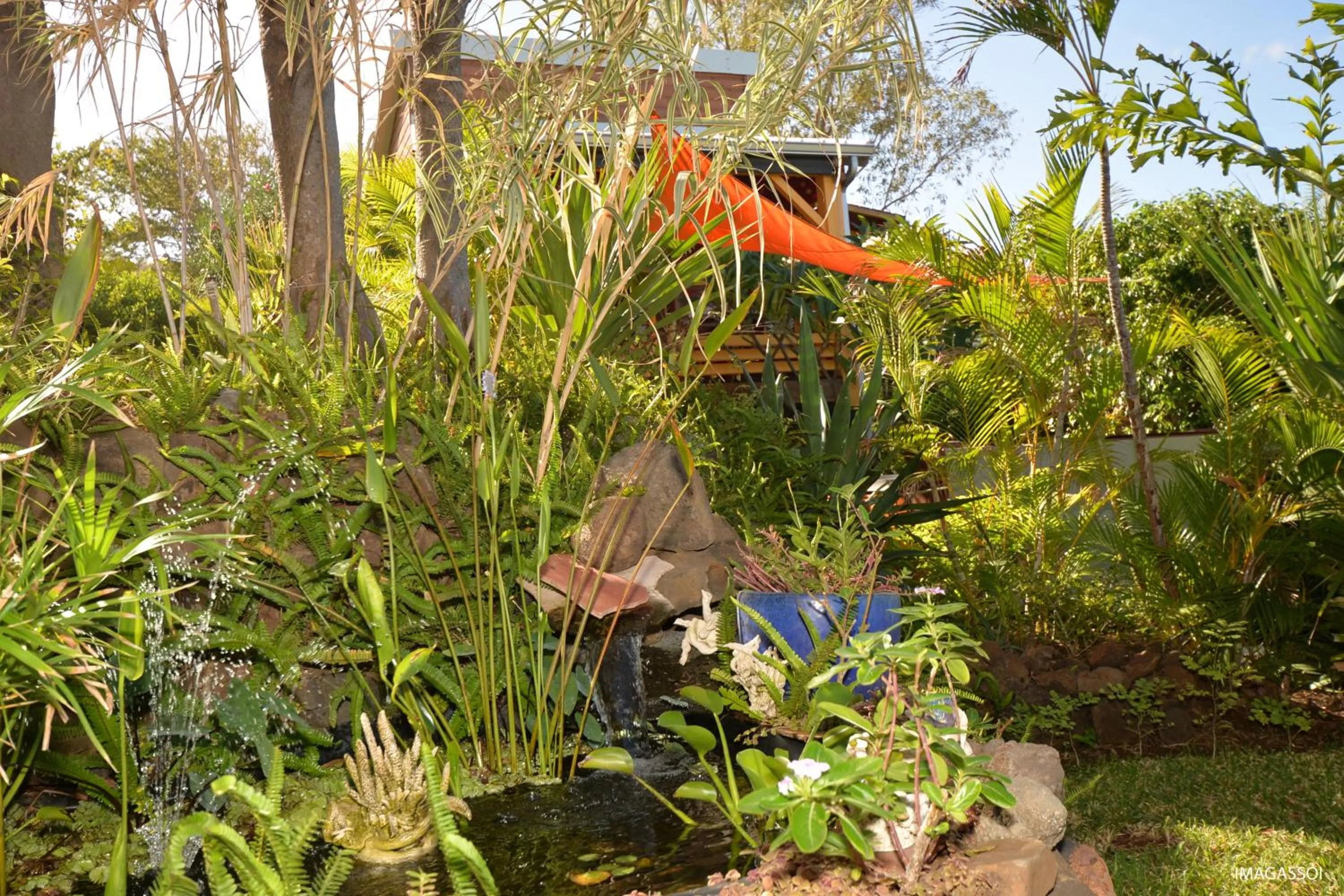 Natural landscape in Poz Lagon - chambre d'hôtes - Bungalow pour 2 personnes - Jacuzzi privatif - petit déjeuner - Vue sur le lagon