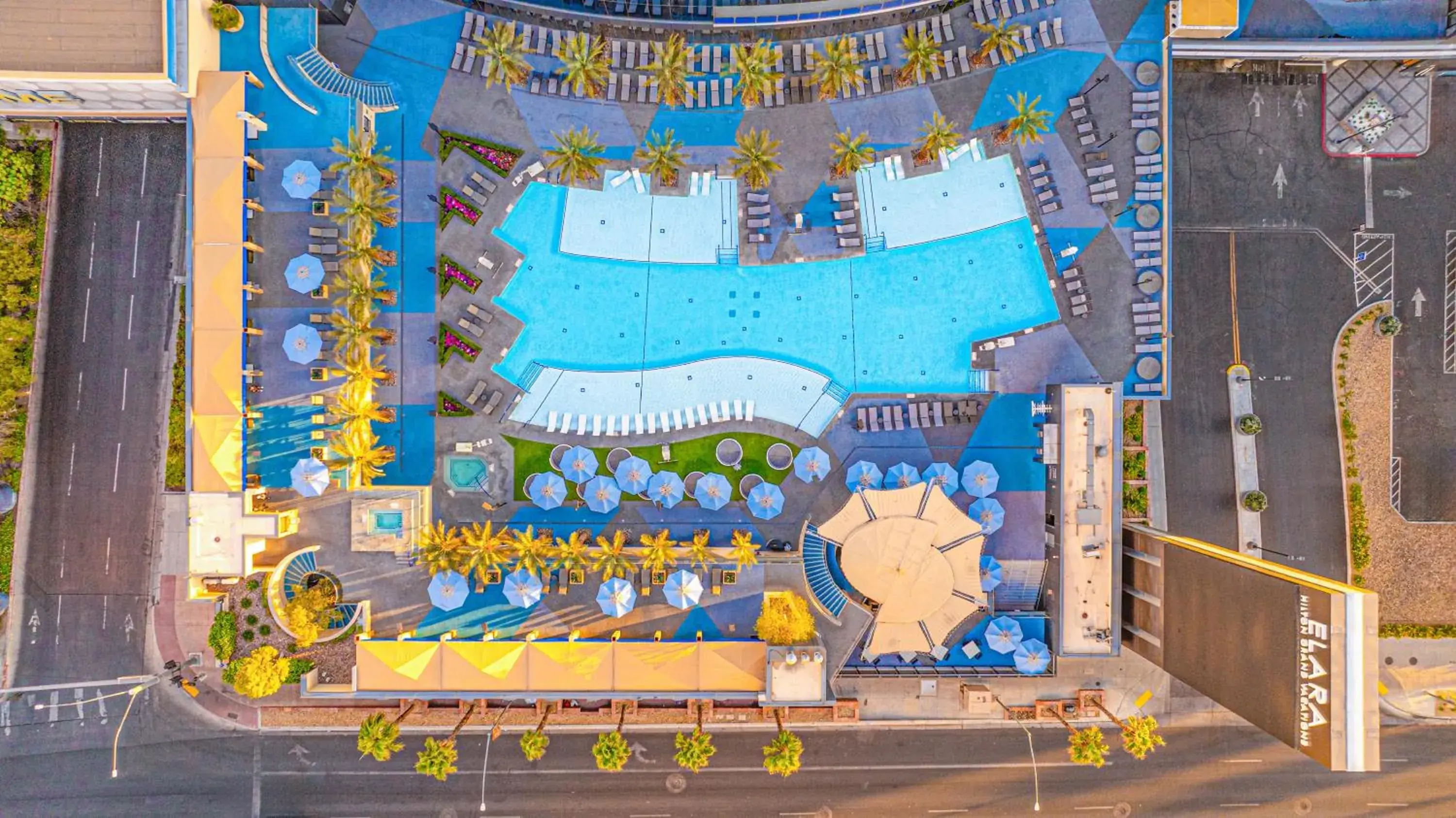 Swimming pool in Hilton Grand Vacations Club Elara Center Strip Las Vegas Swimming pool in Hilton Grand Vacations Club Elara Center Strip Las Vegas