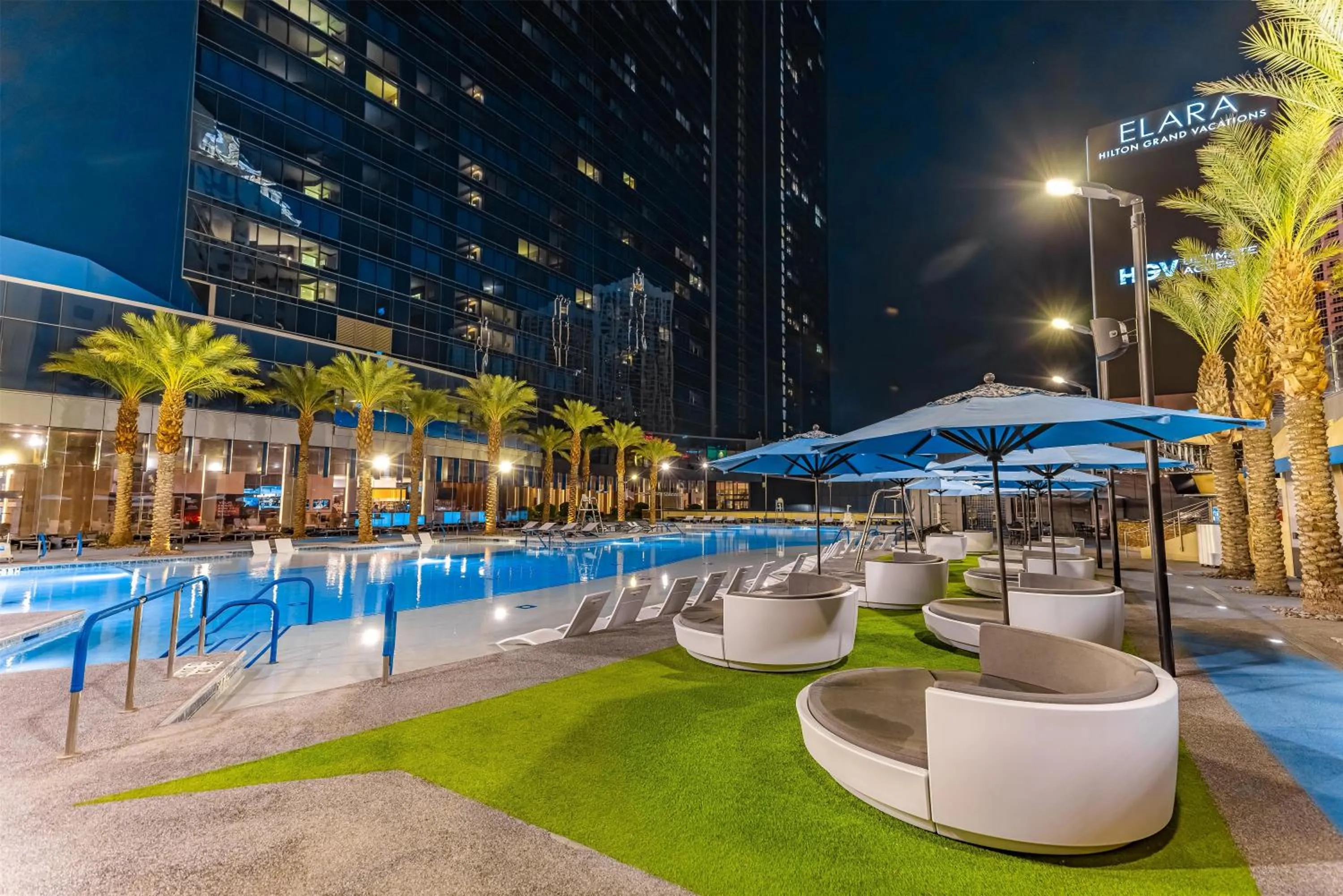 Pool view in Hilton Grand Vacations Club Elara Center Strip Las Vegas