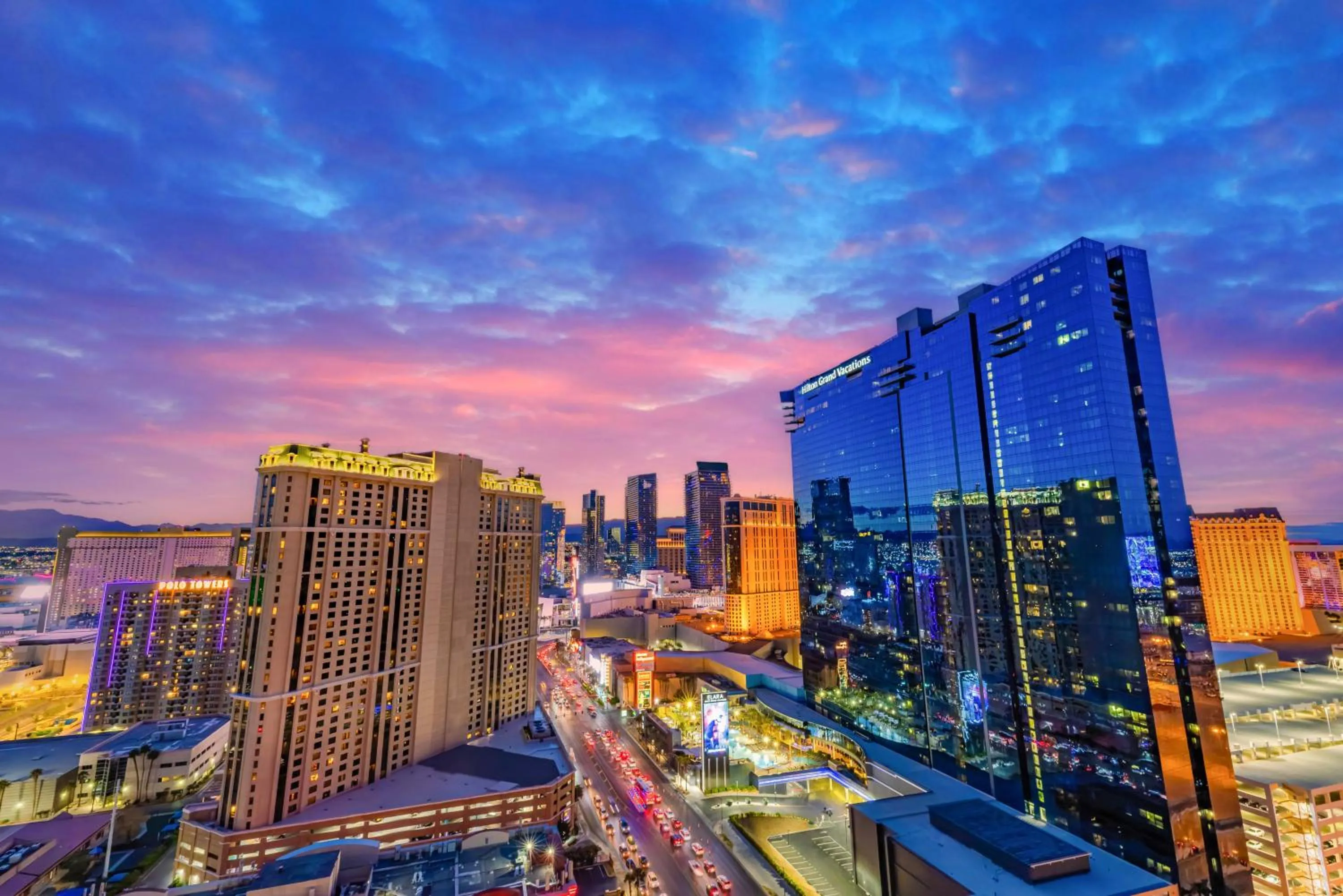 Property building in Hilton Grand Vacations Club Elara Center Strip Las Vegas