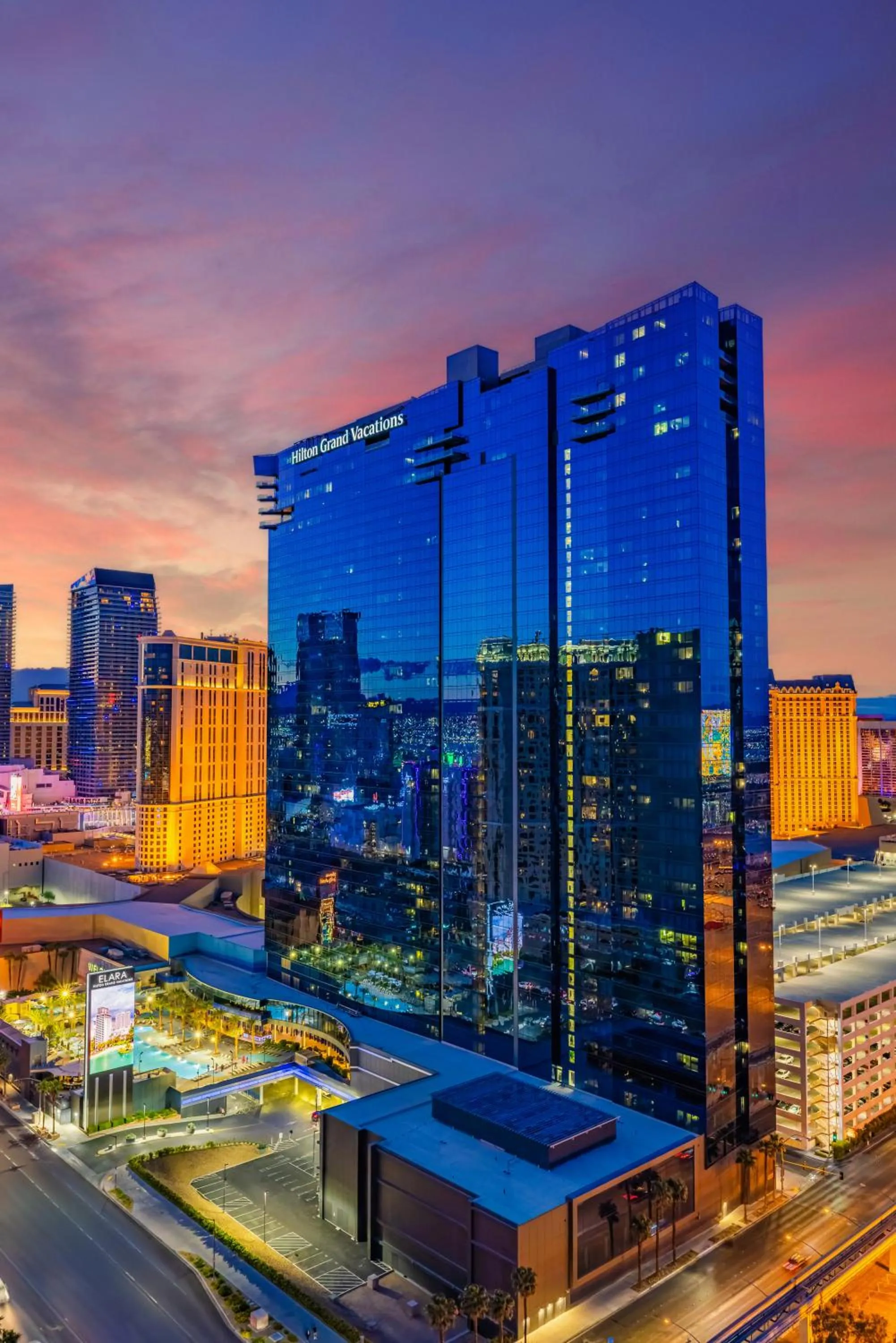 Property building in Hilton Grand Vacations Club Elara Center Strip Las Vegas