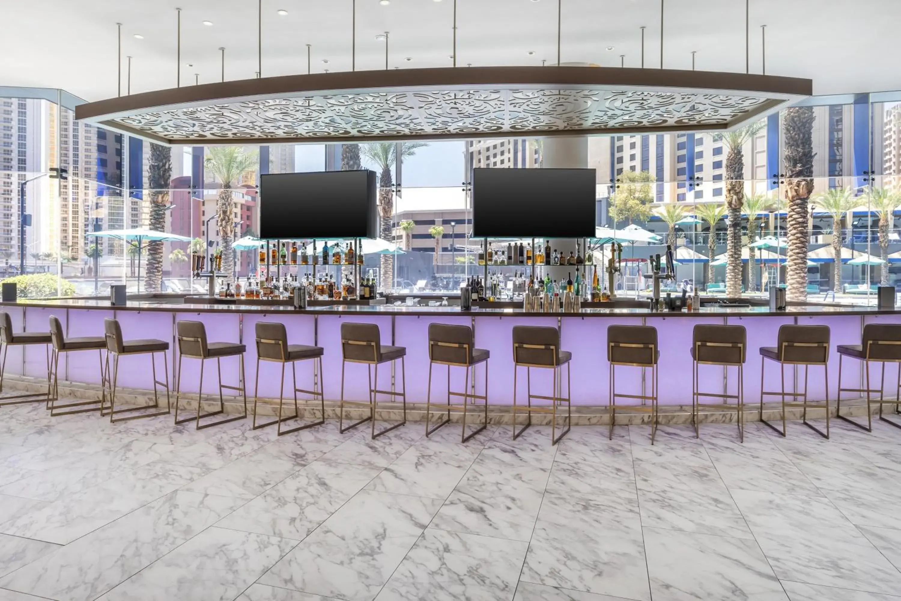 Lounge or bar in Hilton Grand Vacations Club Elara Center Strip Las Vegas Lounge or bar in Hilton Grand Vacations Club Elara Center Strip Las Vegas