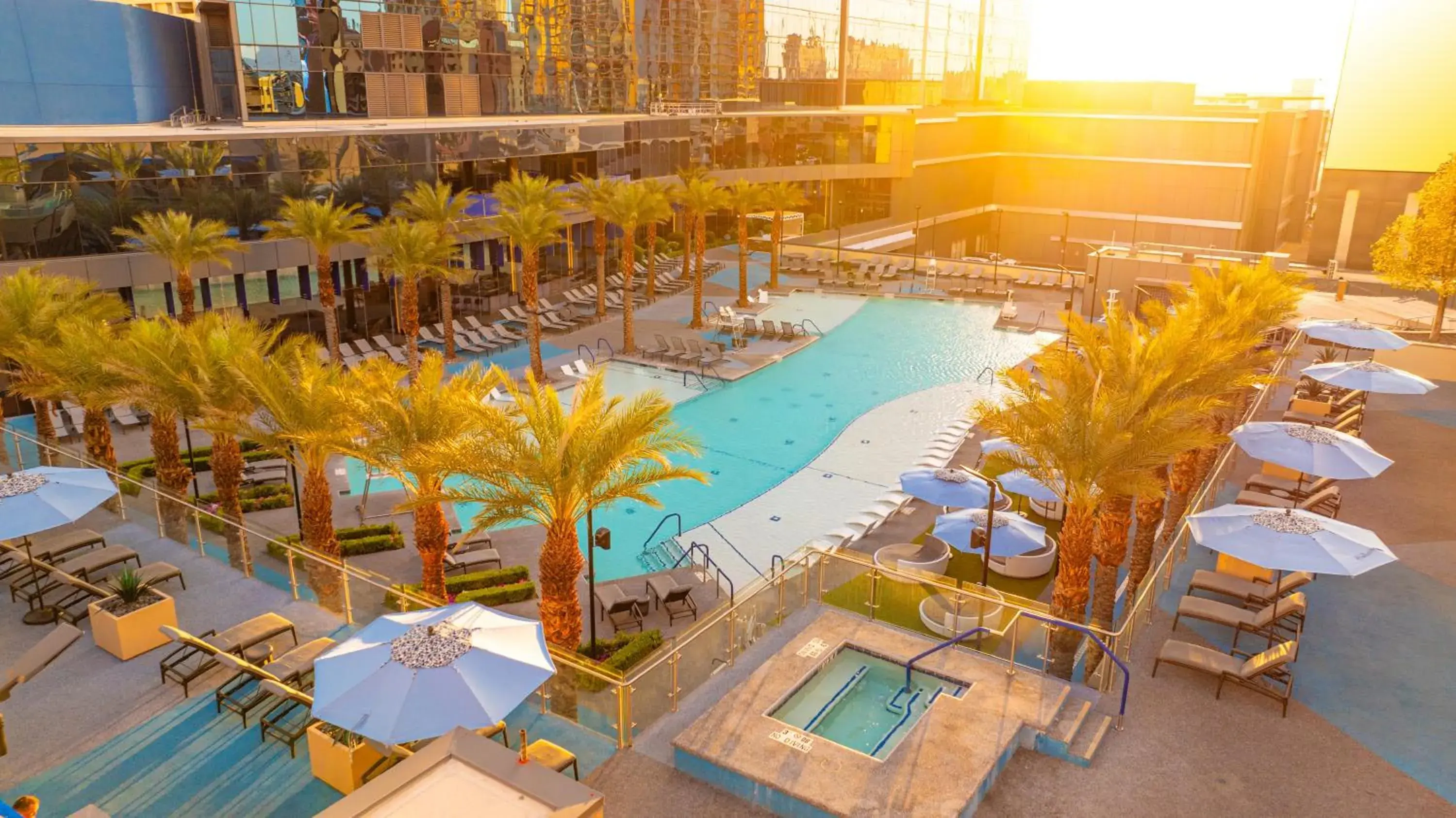 Swimming pool in Hilton Grand Vacations Club Elara Center Strip Las Vegas Swimming pool in Hilton Grand Vacations Club Elara Center Strip Las Vegas