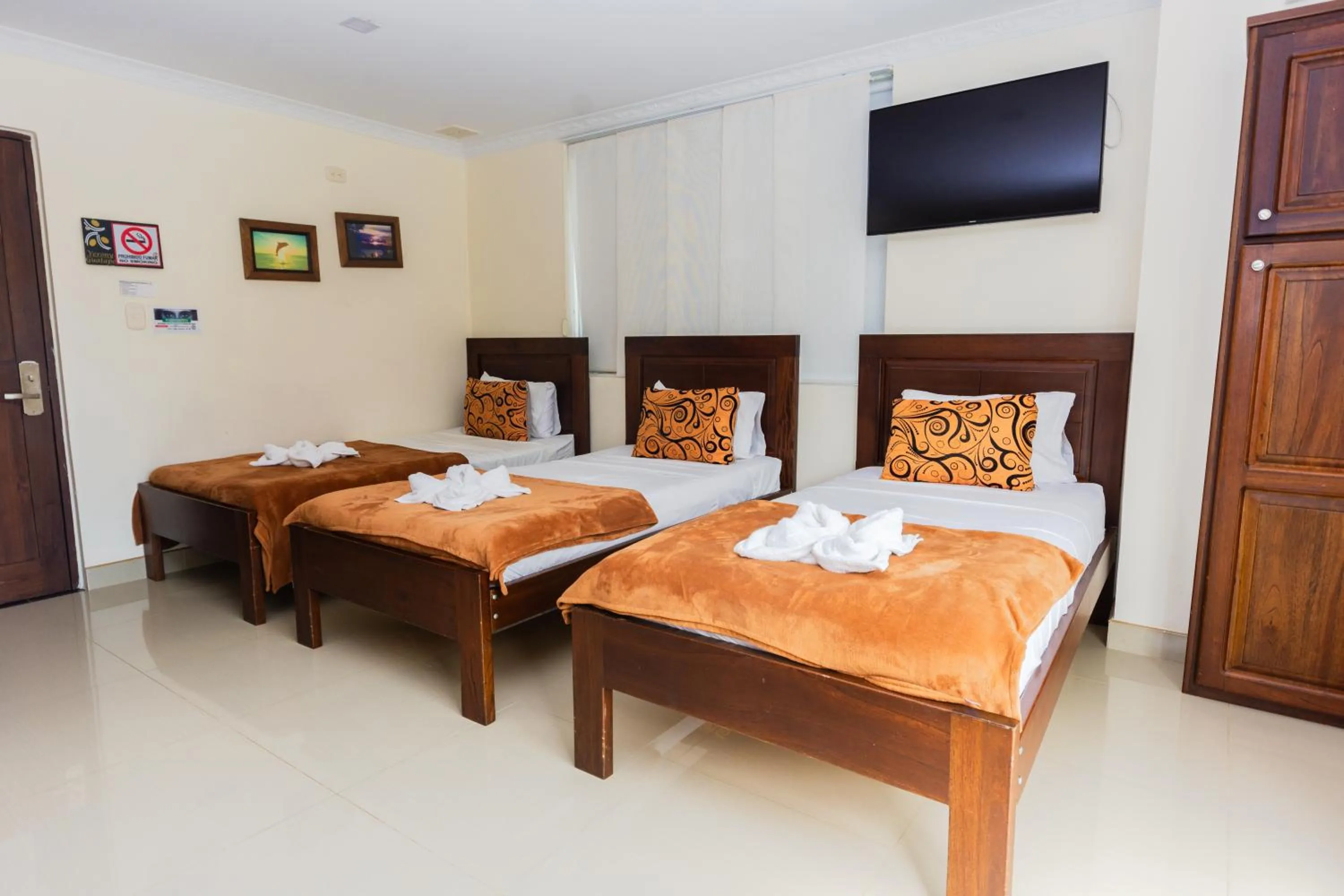 Bed in Hotel Verony Guatape