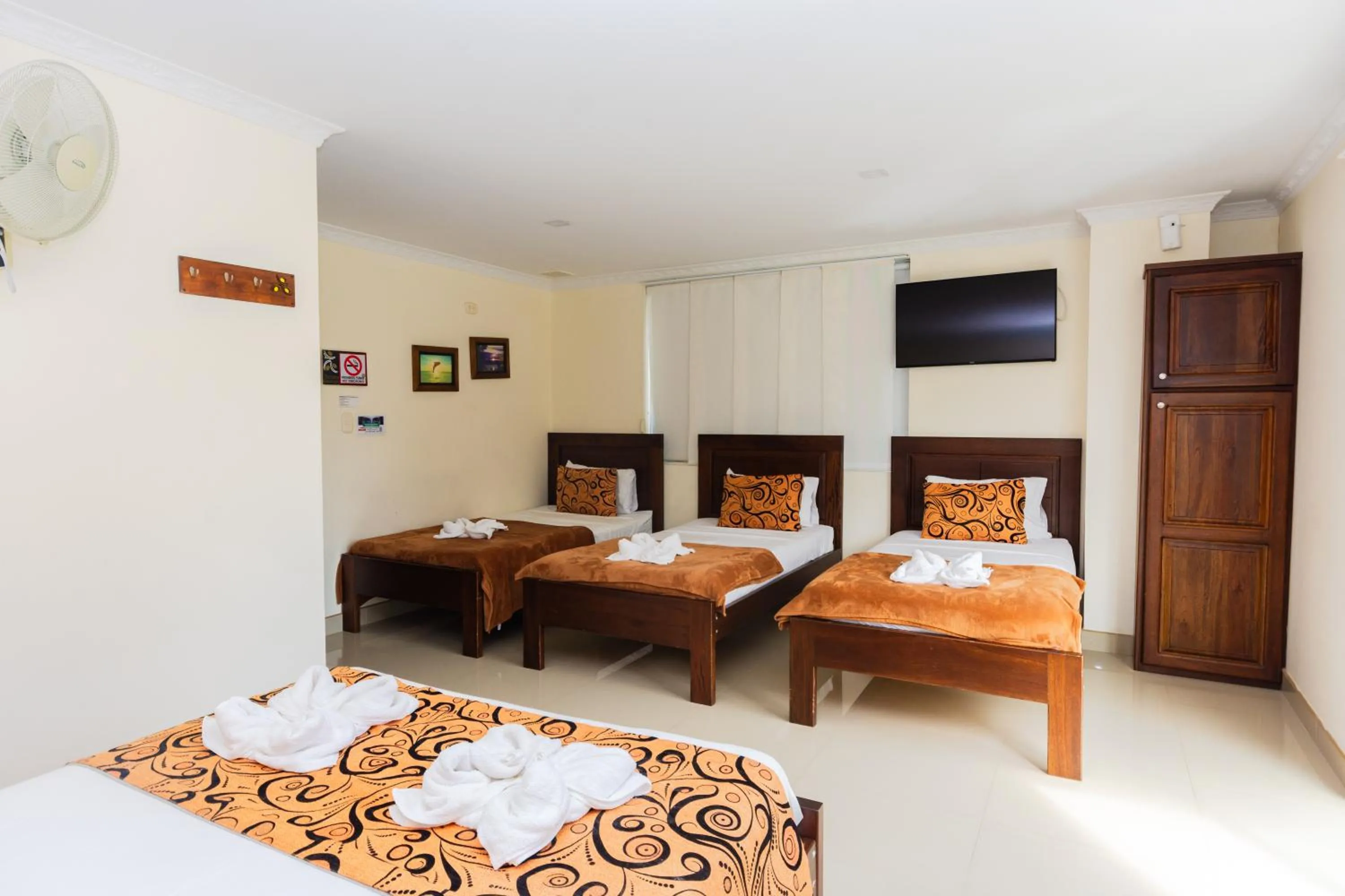 Bed in Hotel Verony Guatape