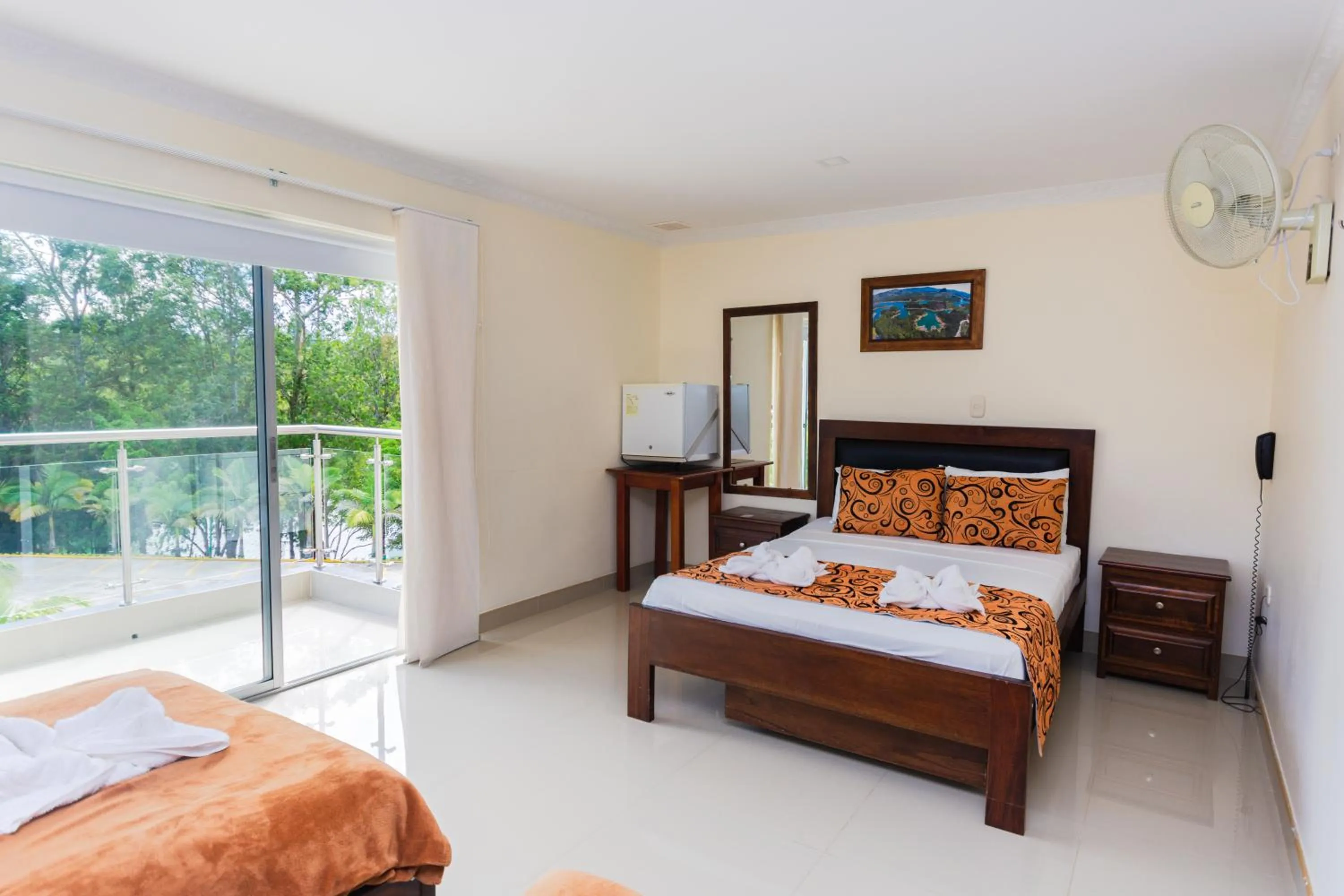 Bed in Hotel Verony Guatape