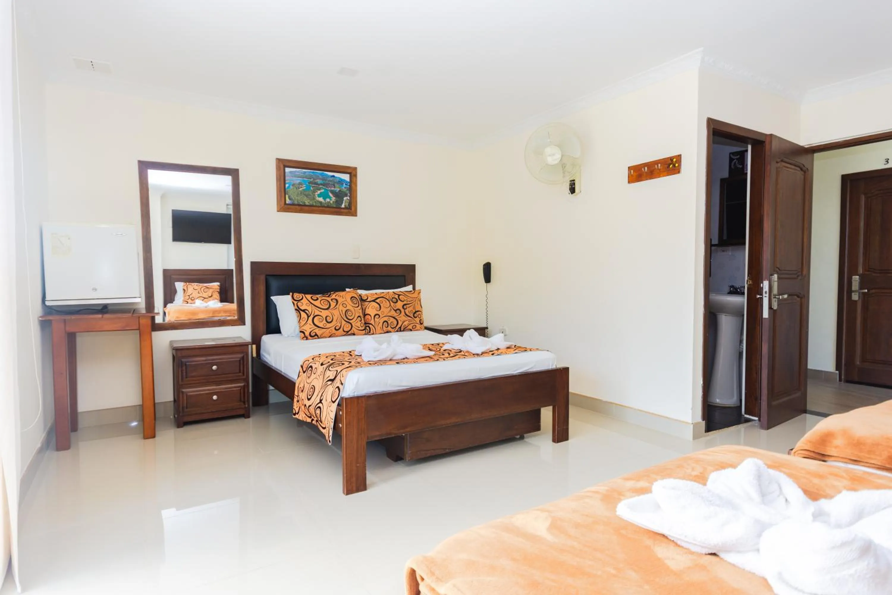 Bed in Hotel Verony Guatape